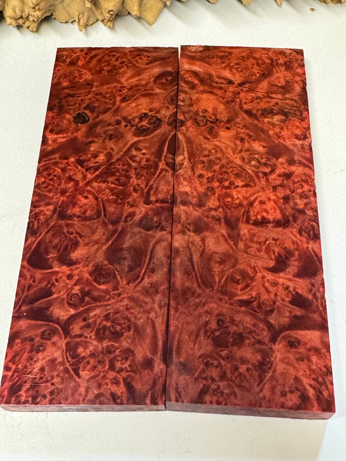 BLM2 Stabilized Big Leaf Maple Burl Knife Scales 1911 Grips Natural Burl