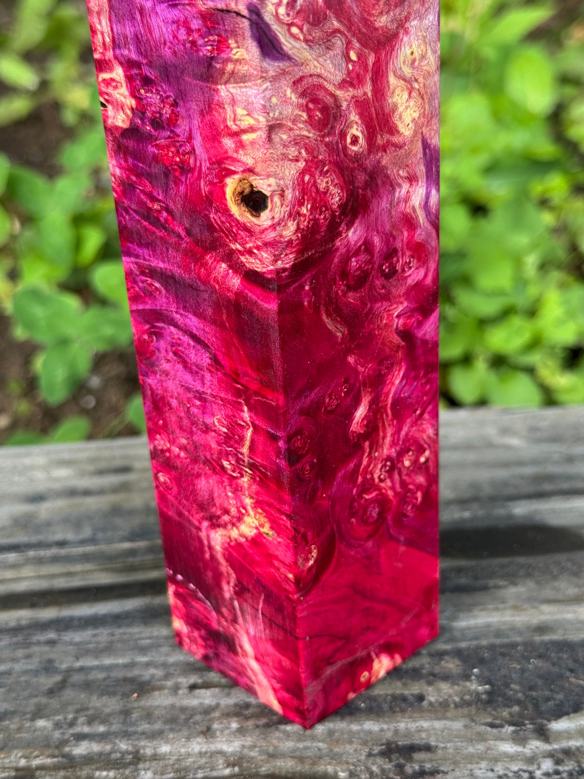 BE81 Stabilized Box Elder Burl Block Knife scales/Grips/ Game Call/Turning