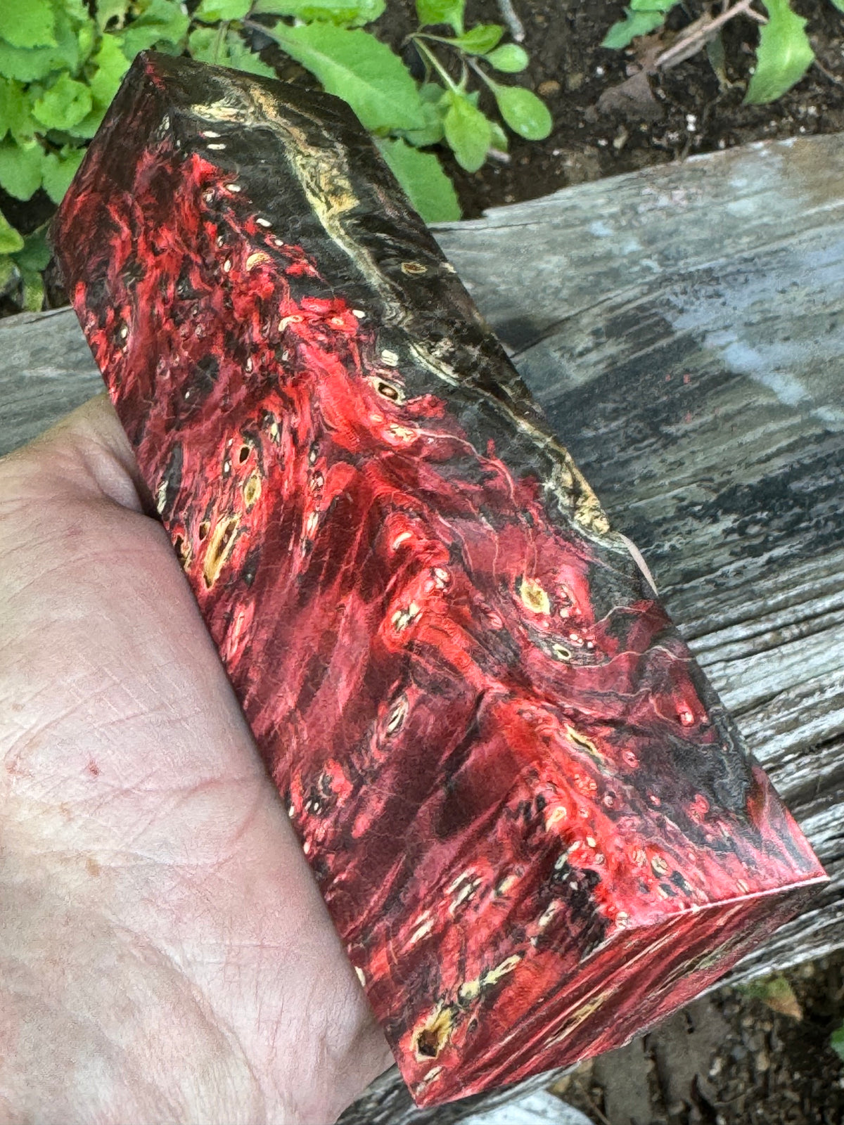 BE83 Stabilized Box Elder Burl Block Knife scales/Grips/ Game Call/Turning