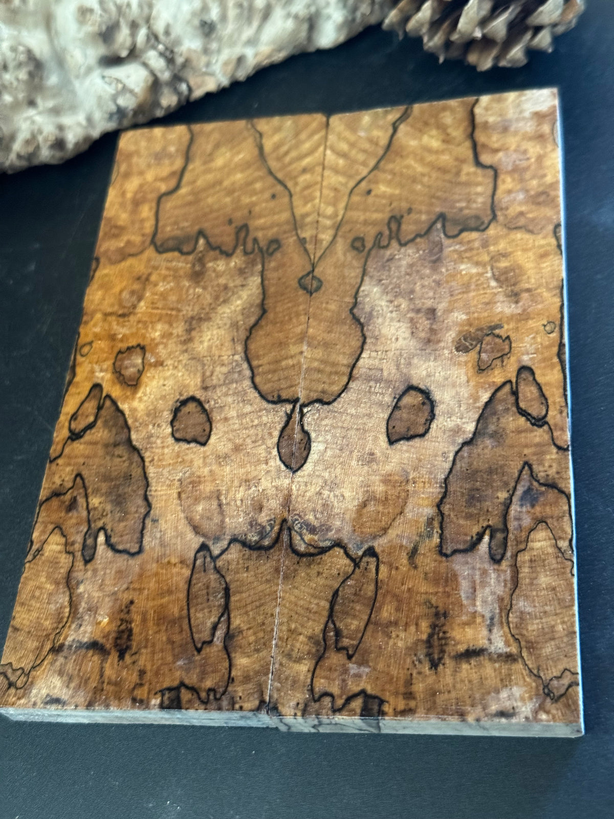 Stabilized Spalted Sugar Maple Knife Scales 1911 Grips Natural SM26