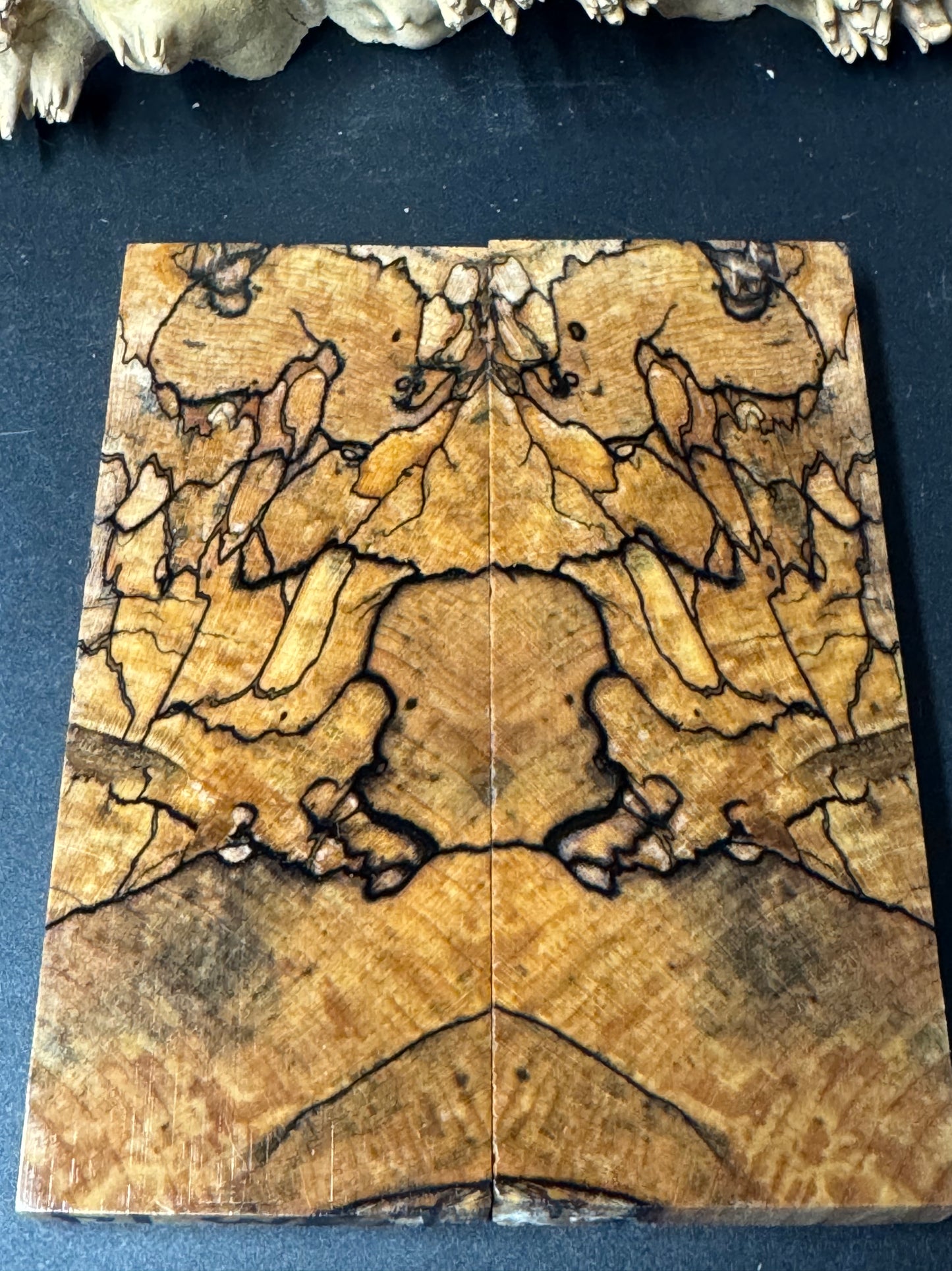 SM14 Stabilized Spalted Sugar Maple Knife Scales 1911 Grips Natural