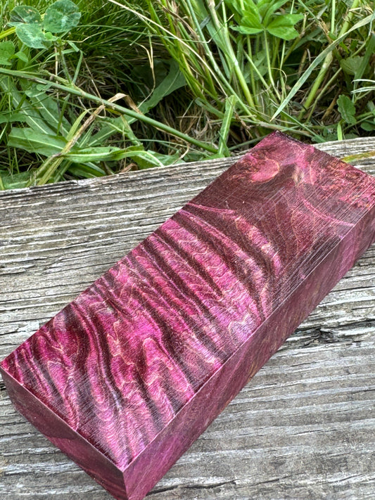 BLM20 Stabilized Big Leaf Maple Burl Knife Scales 1911 Grips Natural Burl