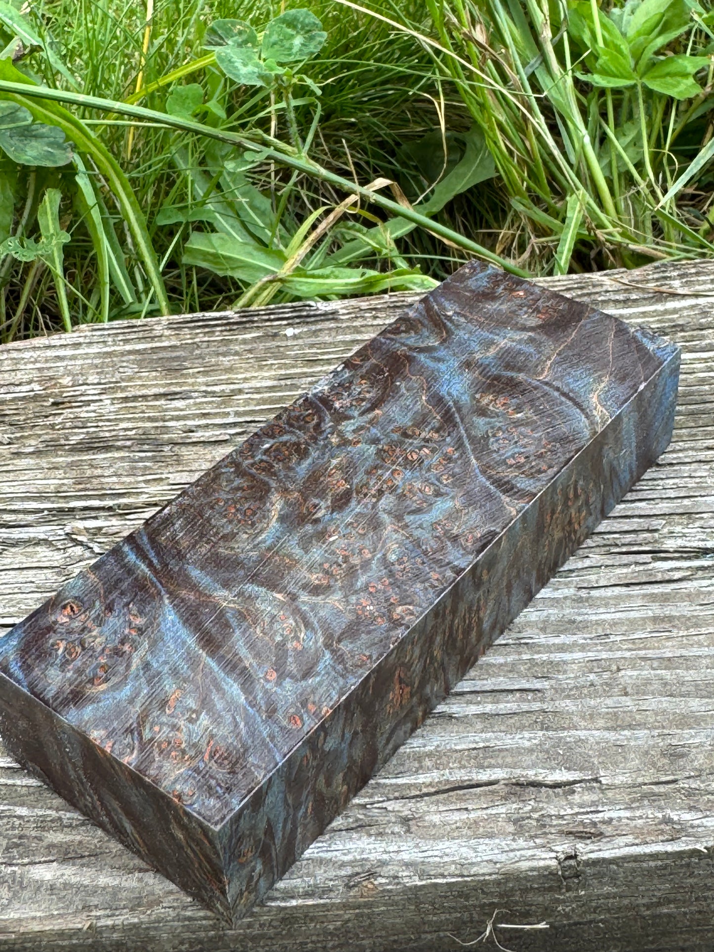 BLM23 Stabilized Big Leaf Maple Burl Knife Scales 1911 Grips Natural Burl