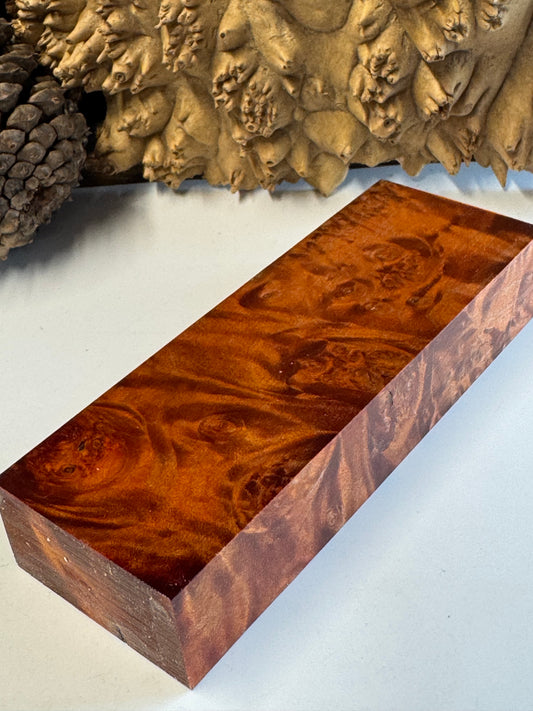 BLM24 Stabilized Big Leaf Maple Burl Knife Scales 1911 Grips Natural Burl