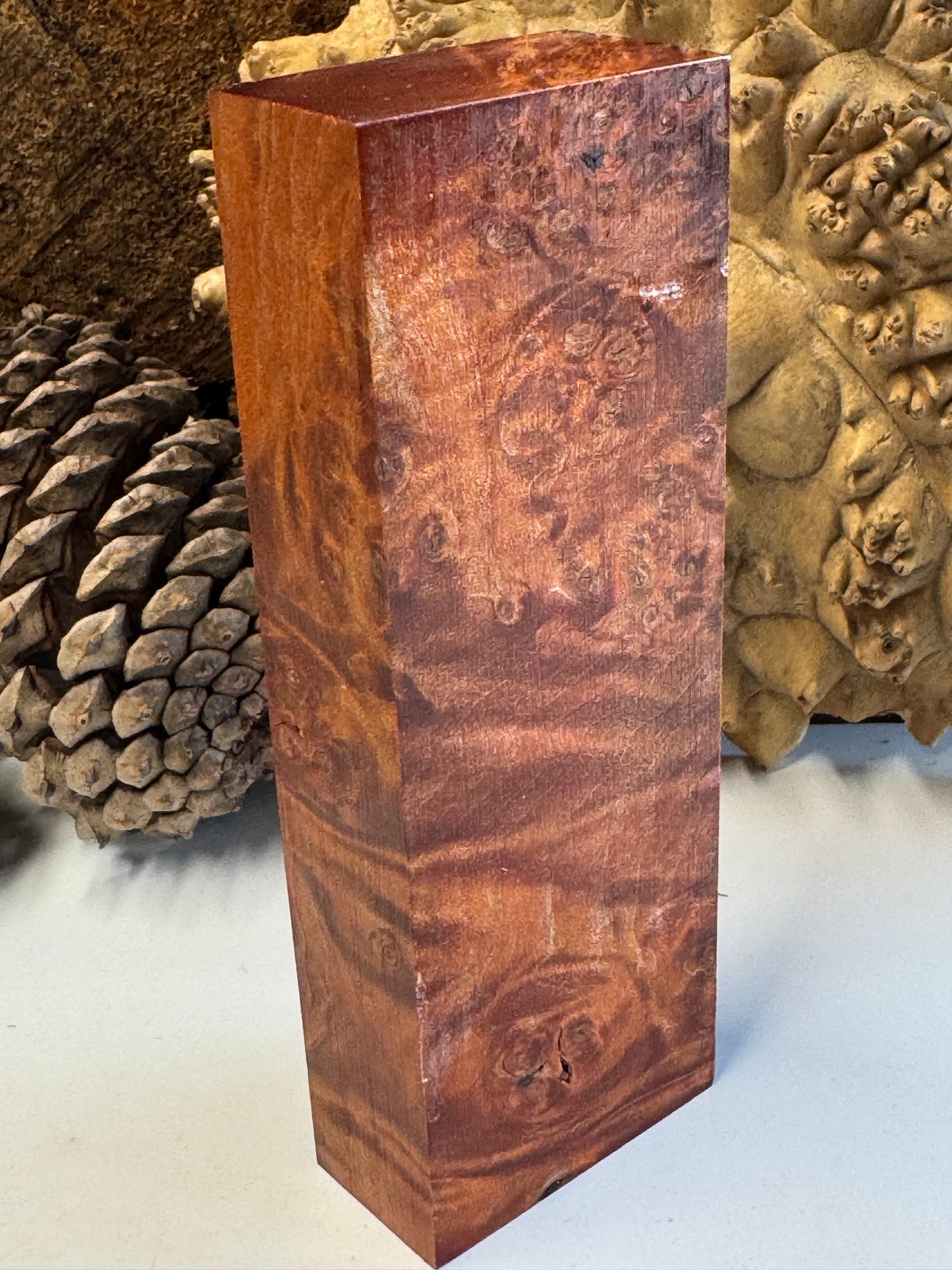 BLM24 Stabilized Big Leaf Maple Burl Knife Scales 1911 Grips Natural Burl