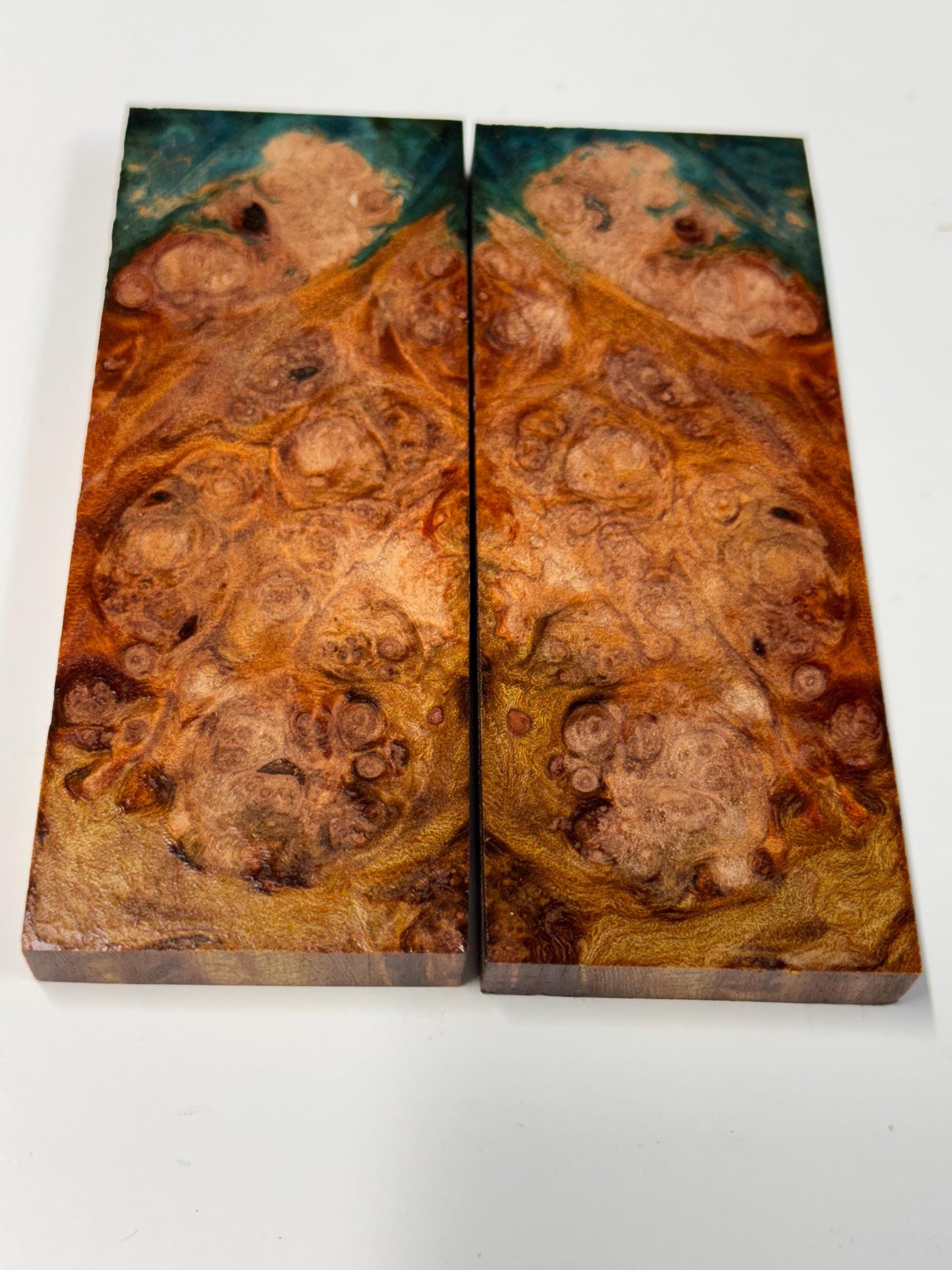 Stabilized Burl Big Leaf Maple Knife Scales/ Gun Grips 3/8 x 1-13/16" x 5" BL-7