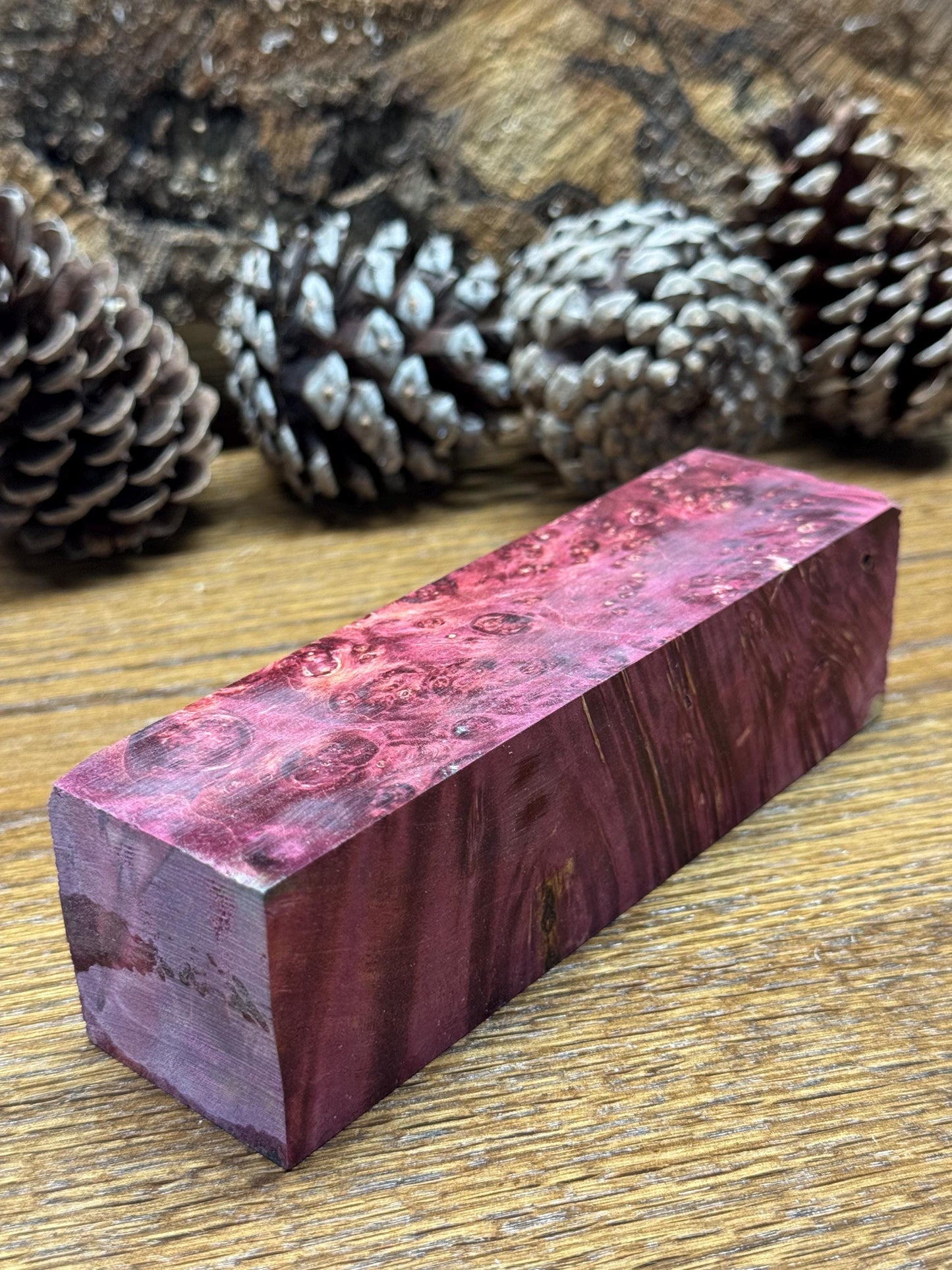 Stabilized Box Elder Burl Knife Scales/ 1911 Grips / Turning Block BE14