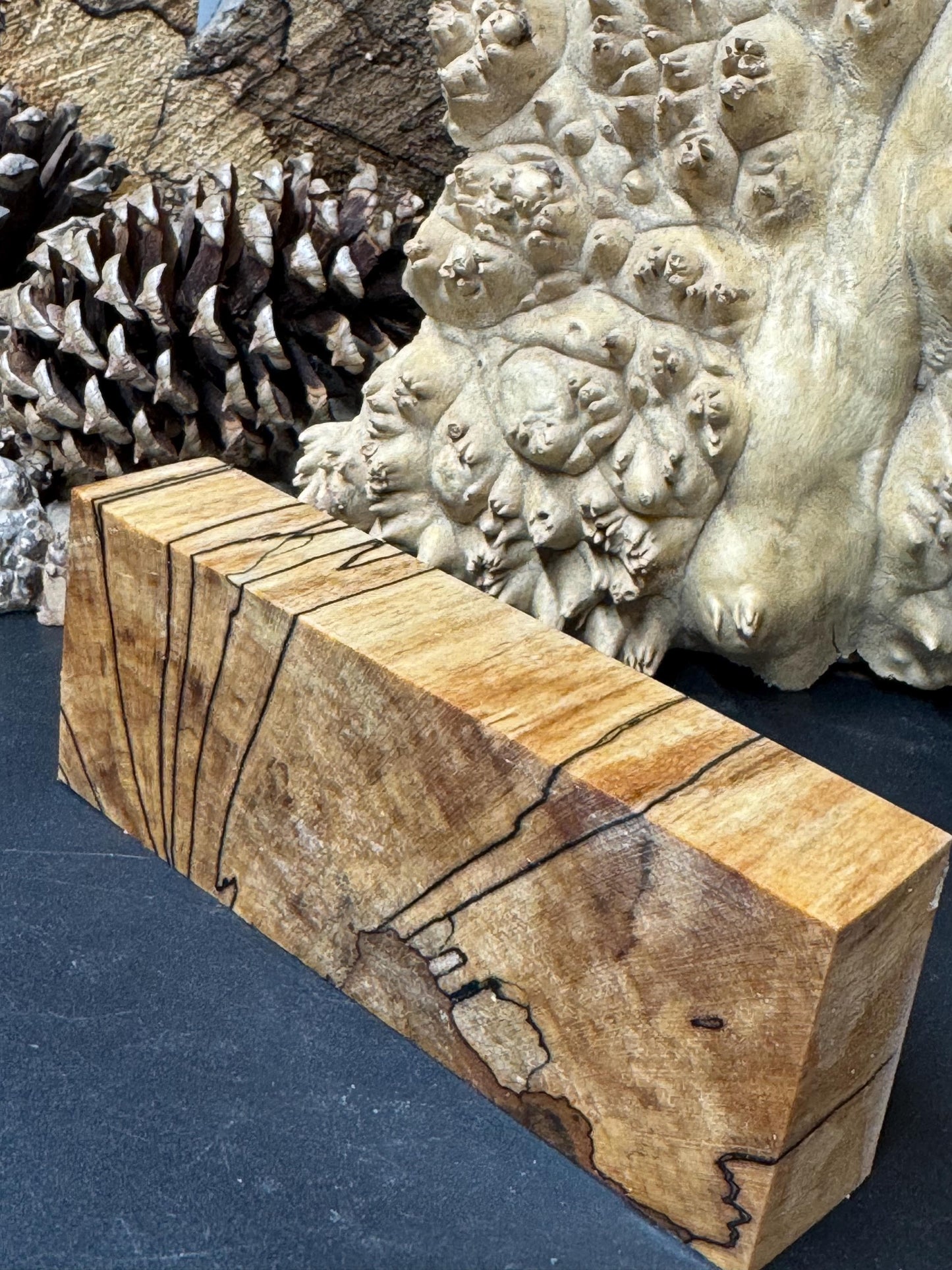 Stabilized Spalted Sugar Maple Knife block/ 1911 Grips SM32
