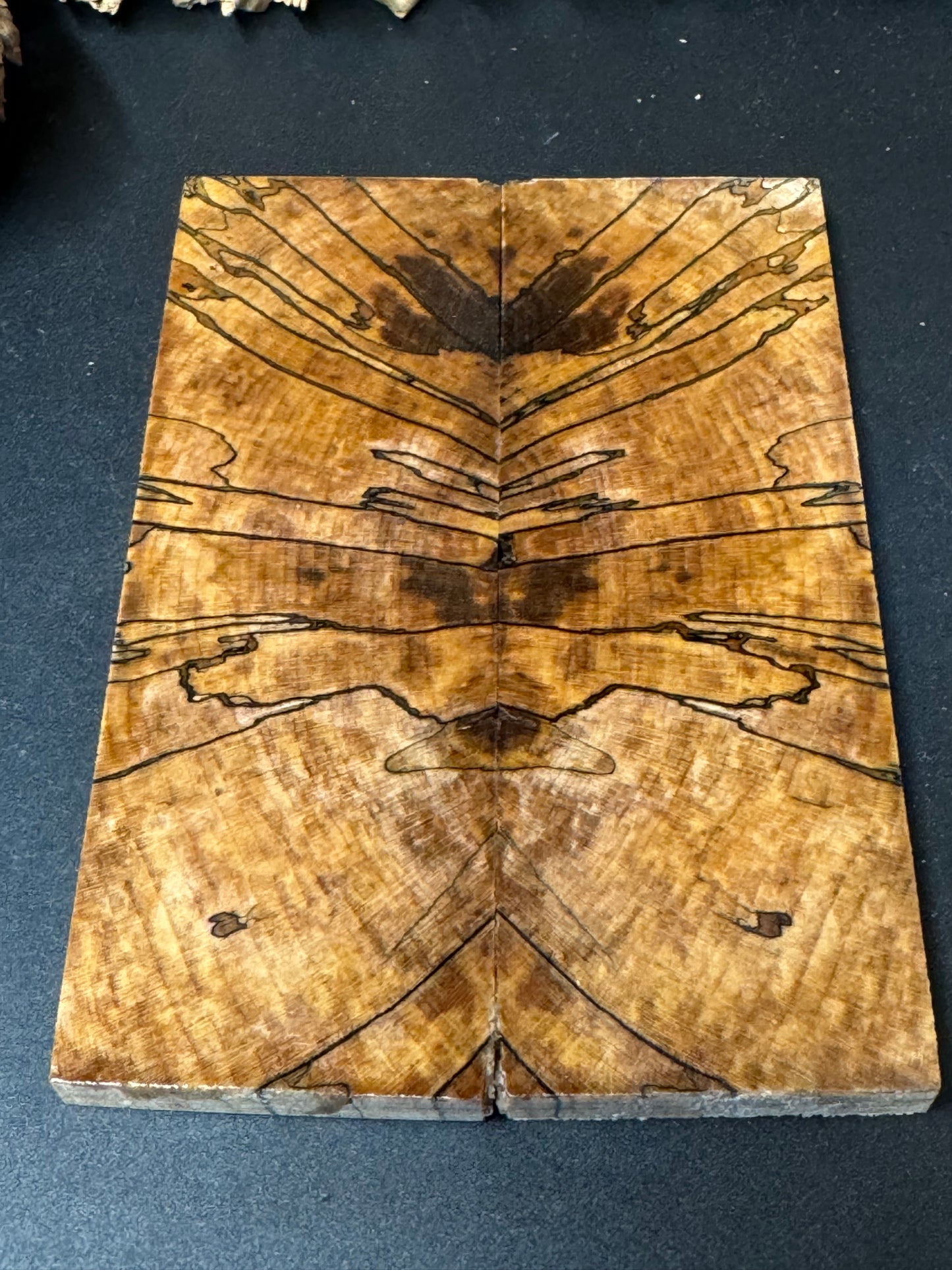 SM1 Stabilized Spalted Sugar Maple Knife Scales 1911 Grips Natural