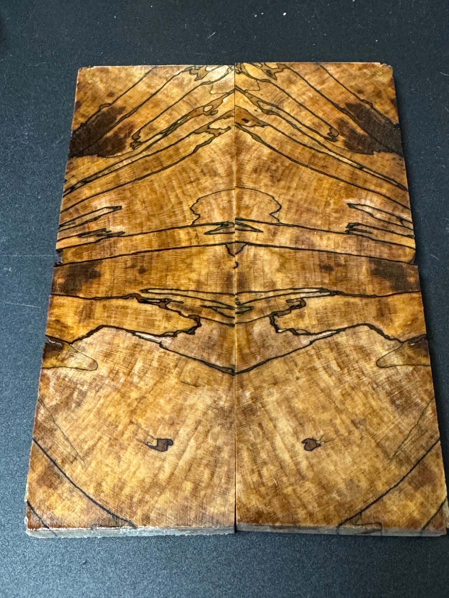 SM1 Stabilized Spalted Sugar Maple Knife Scales 1911 Grips Natural