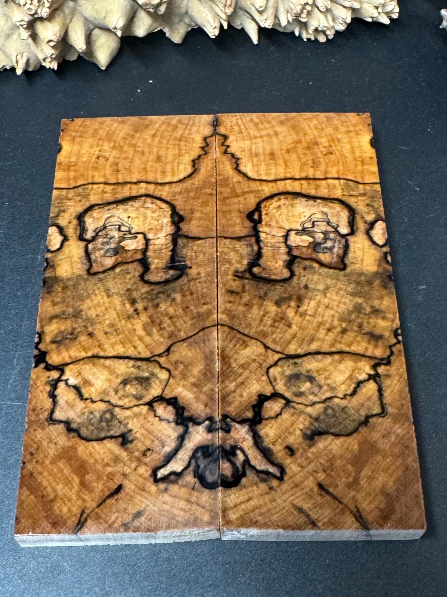 SM2 Stabilized Spalted Sugar Maple Knife Scales 1911 Grips Natural