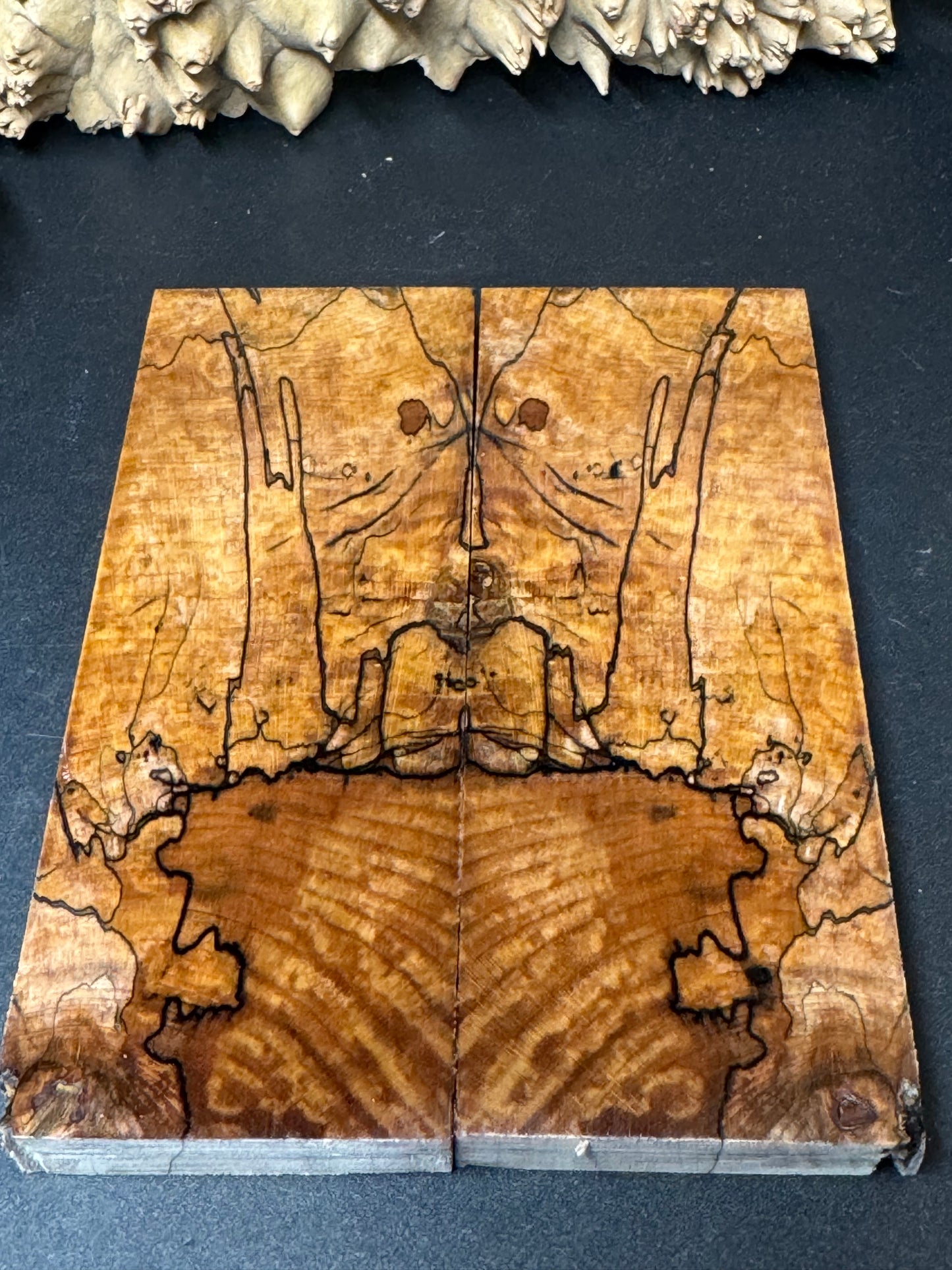 SM3 Stabilized Spalted Sugar Maple Knife Scales 1911 Grips Natural