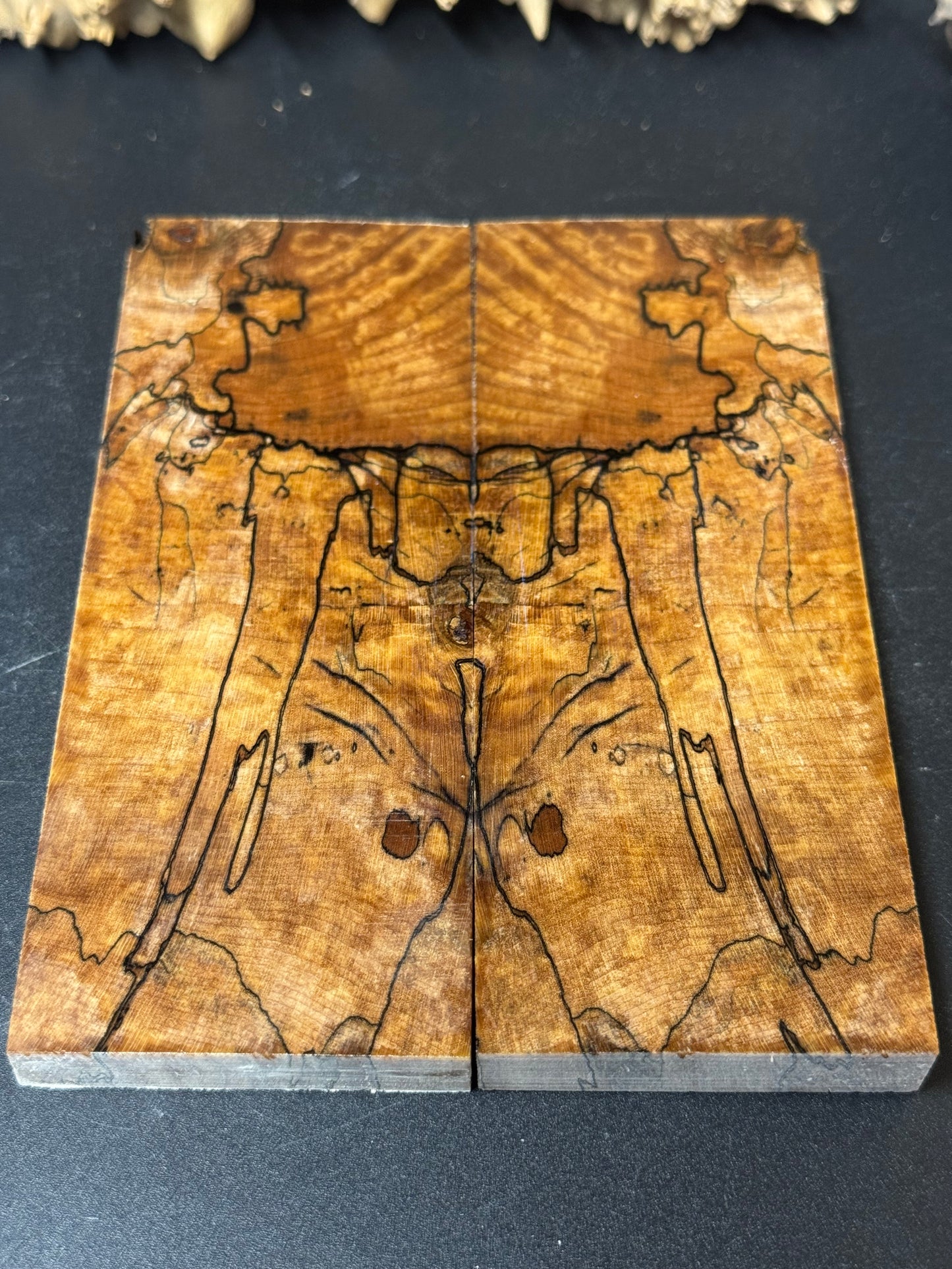 SM3 Stabilized Spalted Sugar Maple Knife Scales 1911 Grips Natural