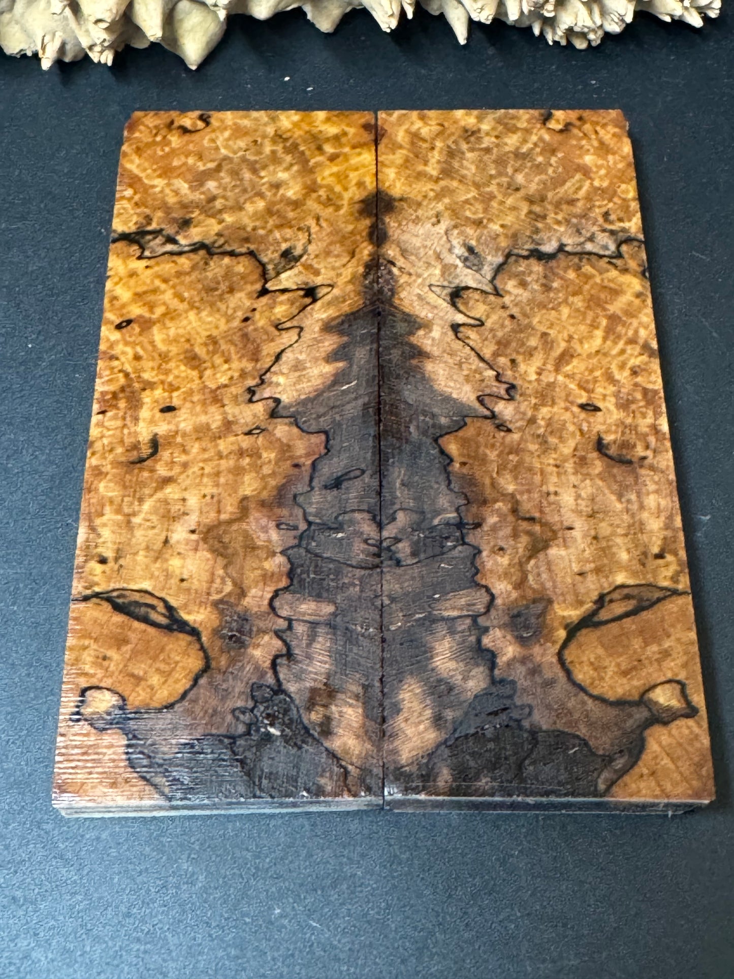 SM4 Stabilized Spalted Sugar Maple Knife Scales 1911 Grips Natural