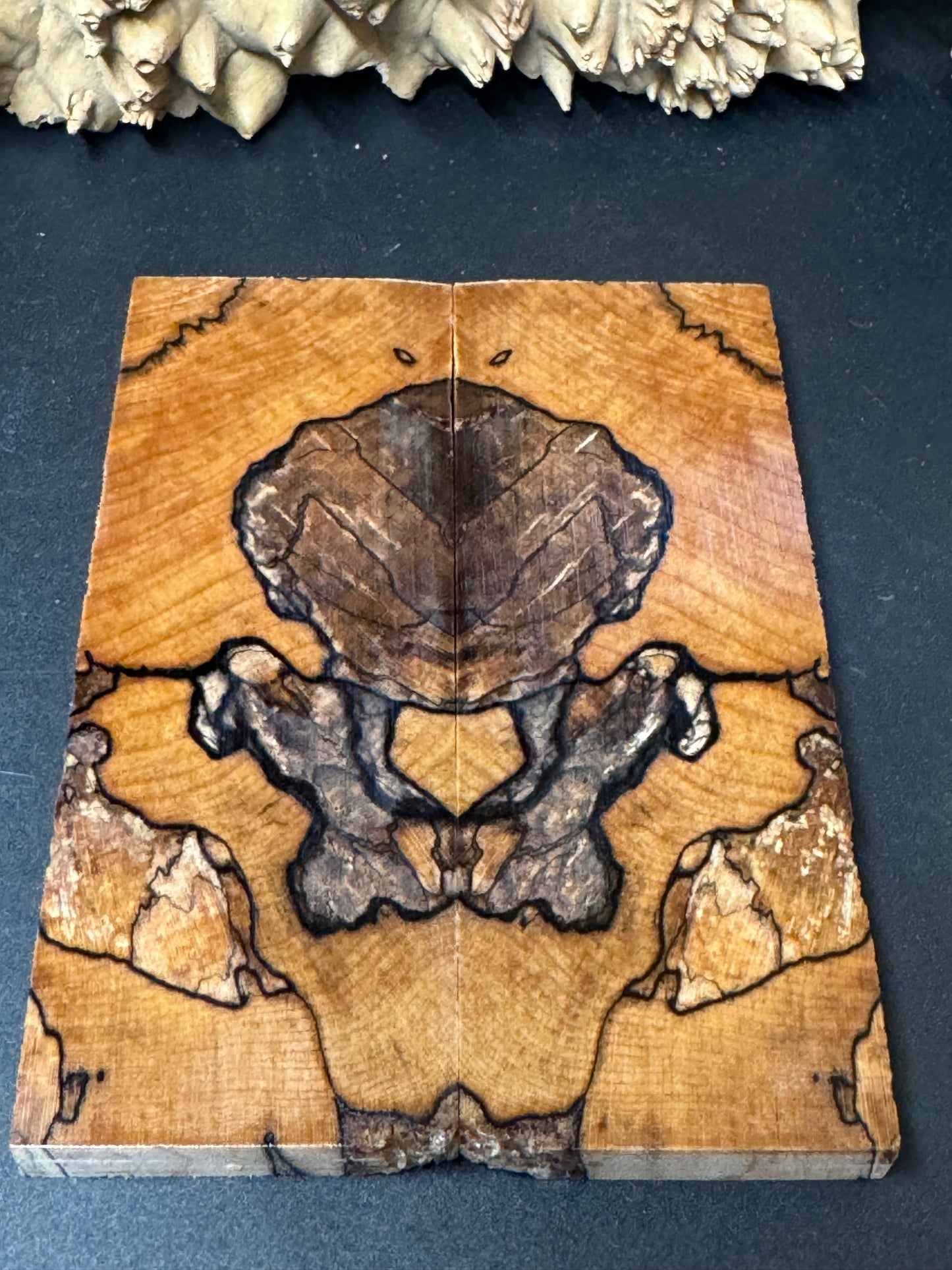 SM5 Stabilized Spalted Sugar Maple Knife Scales 1911 Grips Natural