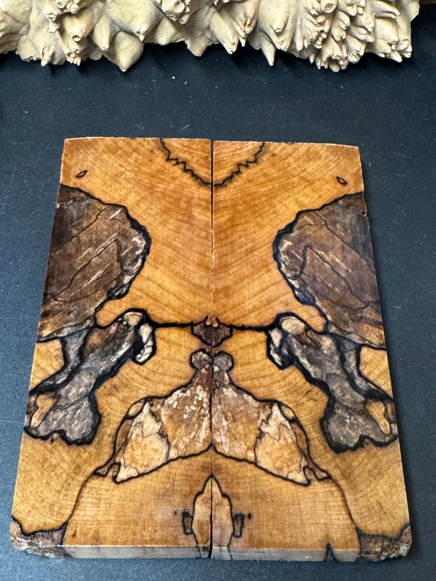 SM5 Stabilized Spalted Sugar Maple Knife Scales 1911 Grips Natural