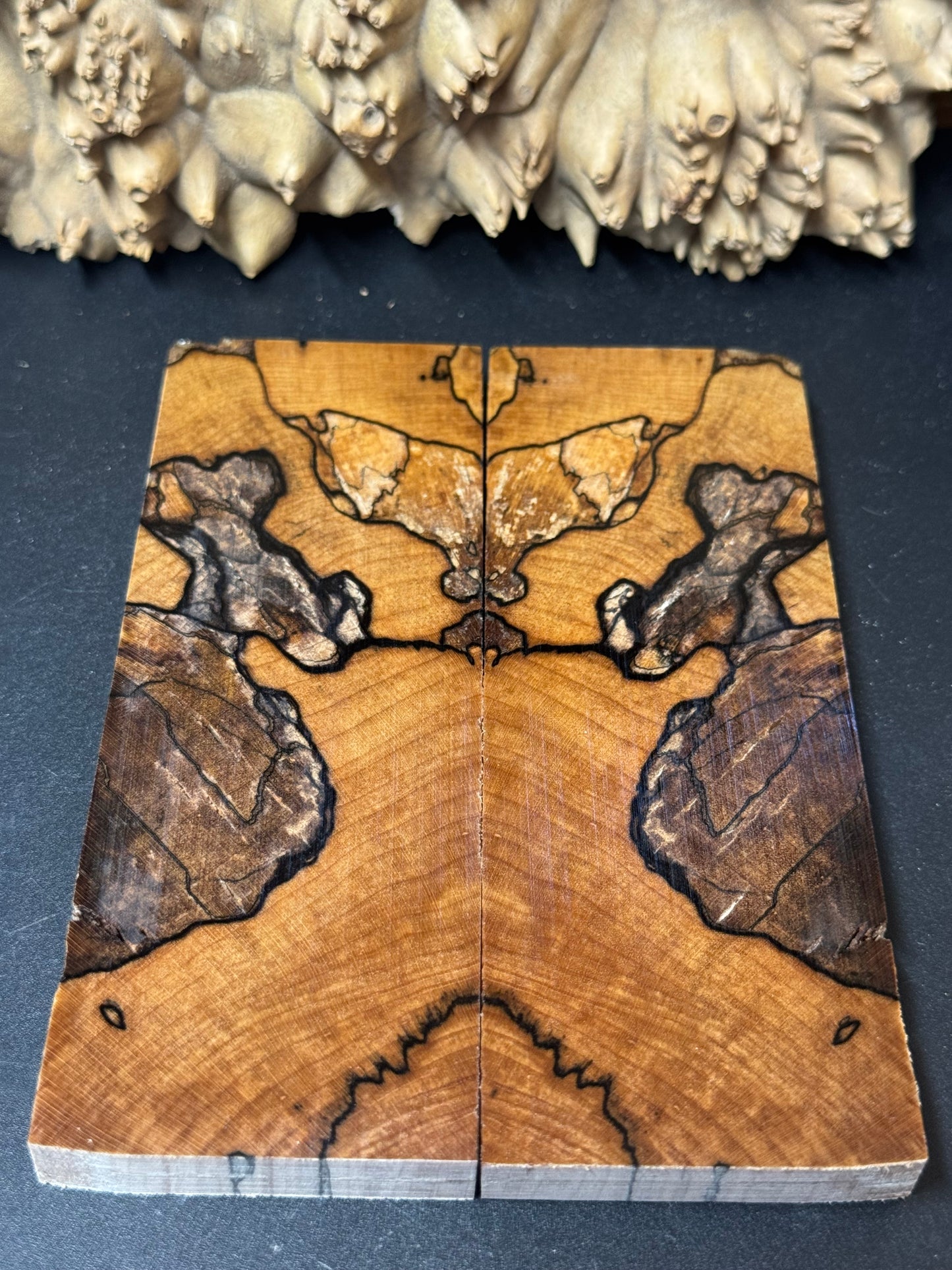 SM5 Stabilized Spalted Sugar Maple Knife Scales 1911 Grips Natural