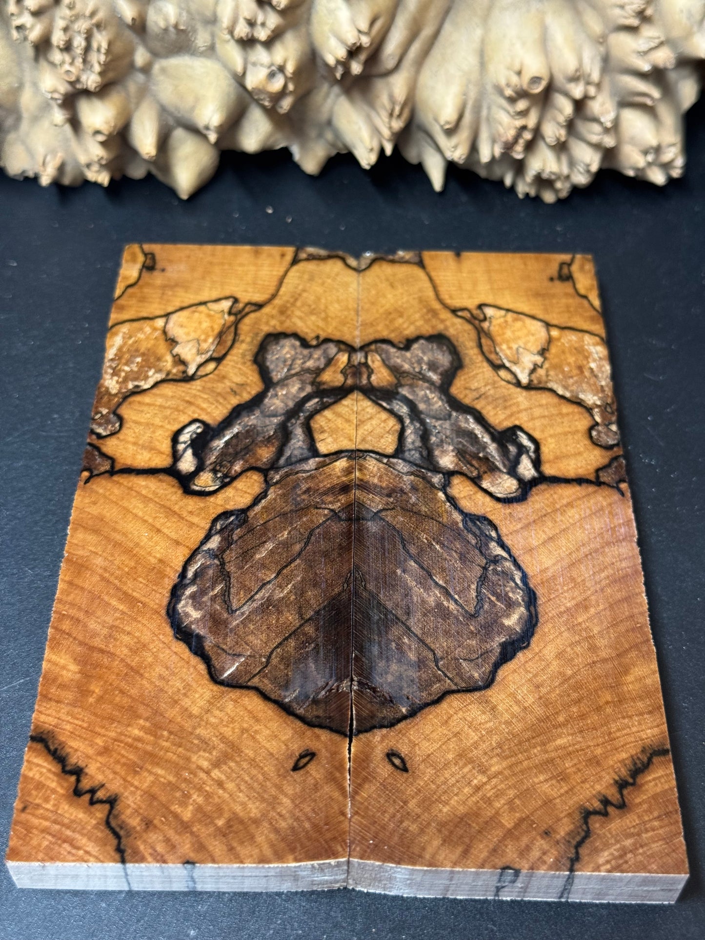 SM5 Stabilized Spalted Sugar Maple Knife Scales 1911 Grips Natural