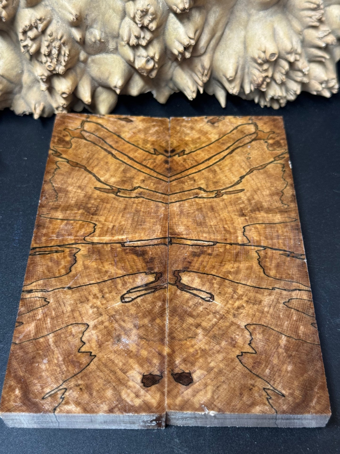 SM7 Stabilized Spalted Sugar Maple Knife Scales 1911 Grips Natural