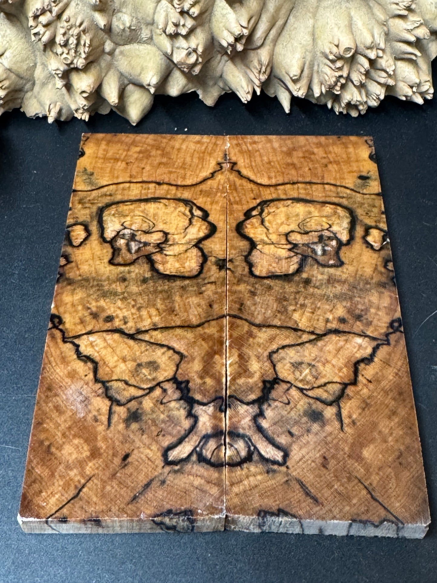 SM8 Stabilized Spalted Sugar Maple Knife Scales 1911 Grips Natural