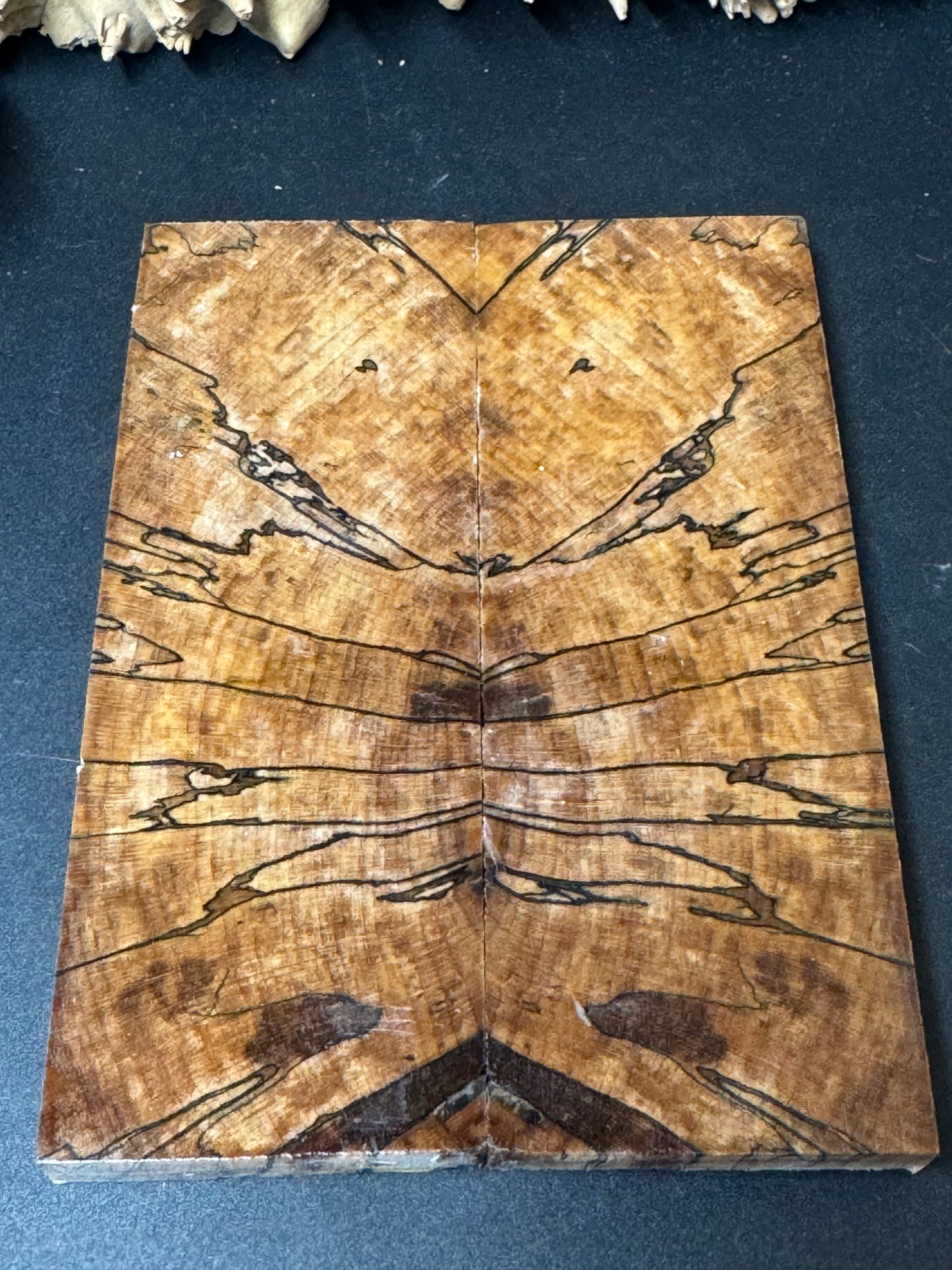 SM9 Stabilized Spalted Sugar Maple Knife Scales 1911 Grips Natural