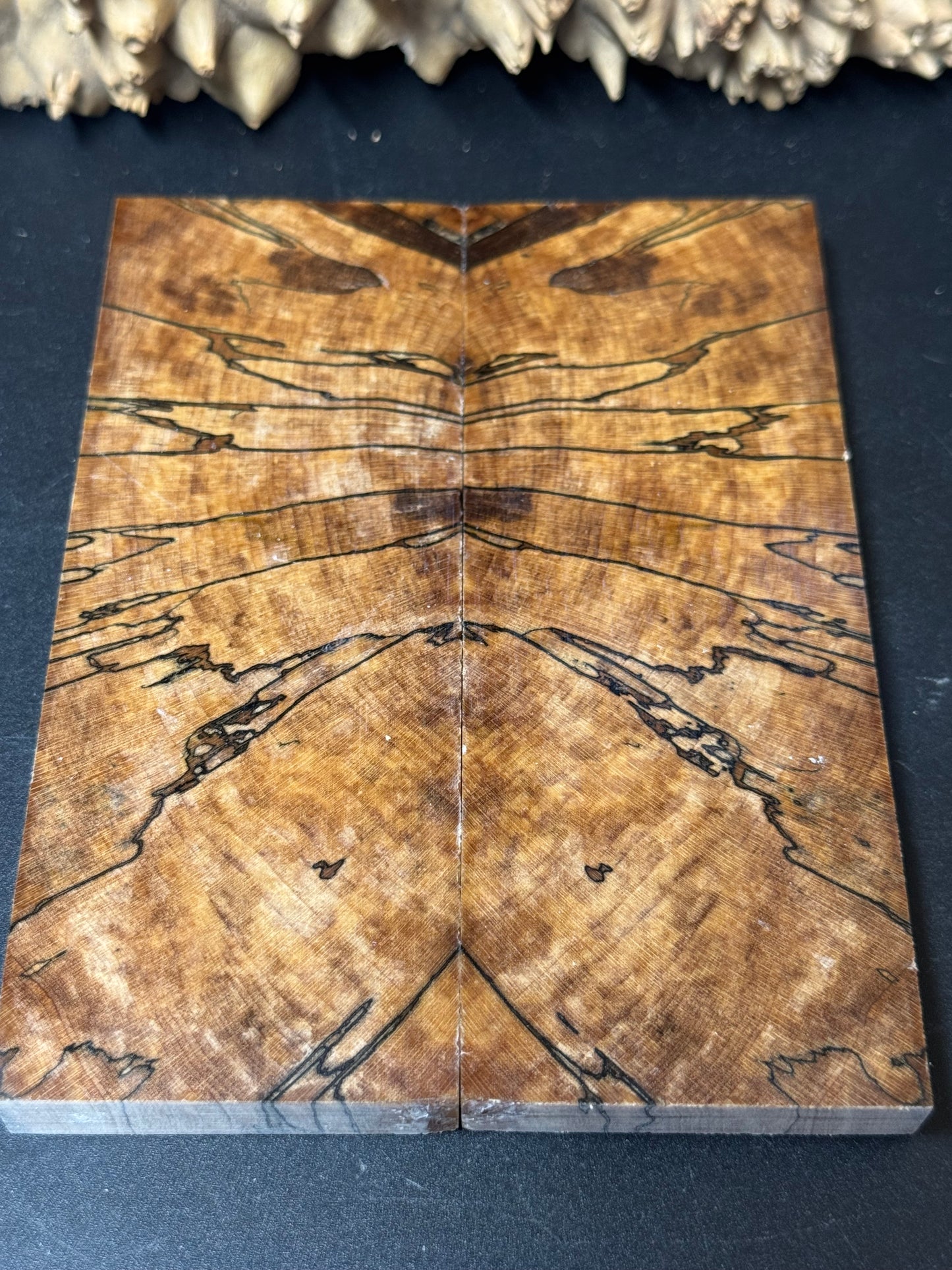 SM9 Stabilized Spalted Sugar Maple Knife Scales 1911 Grips Natural