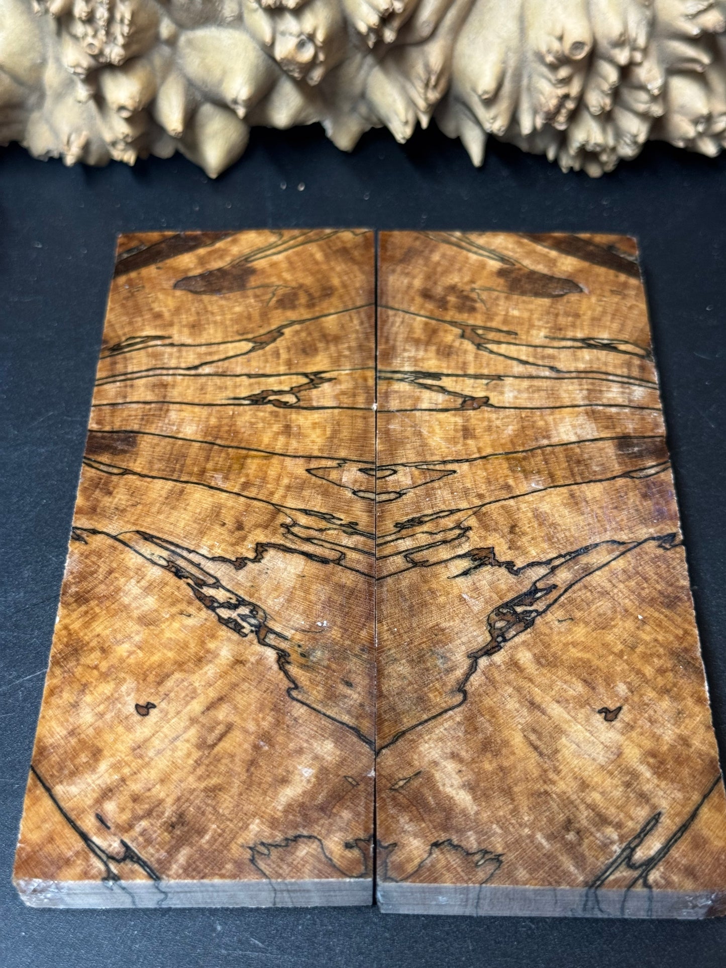SM9 Stabilized Spalted Sugar Maple Knife Scales 1911 Grips Natural