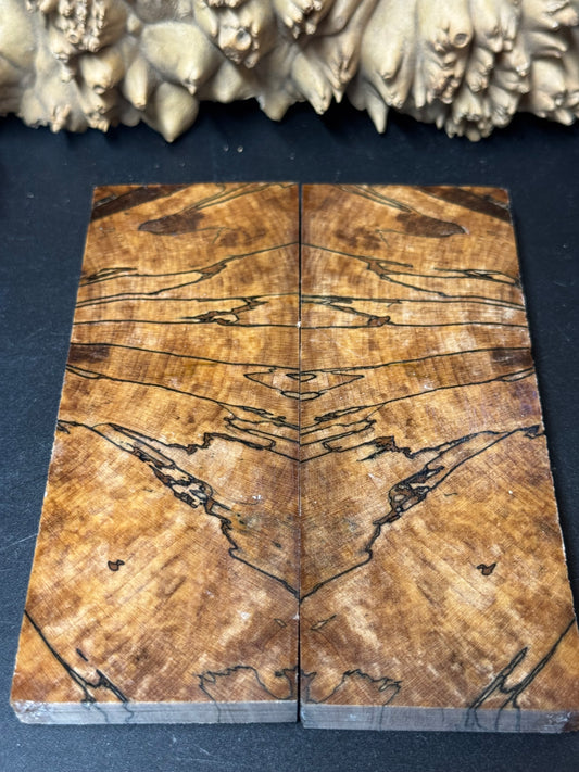 SM9 Stabilized Spalted Sugar Maple Knife Scales 1911 Grips Natural
