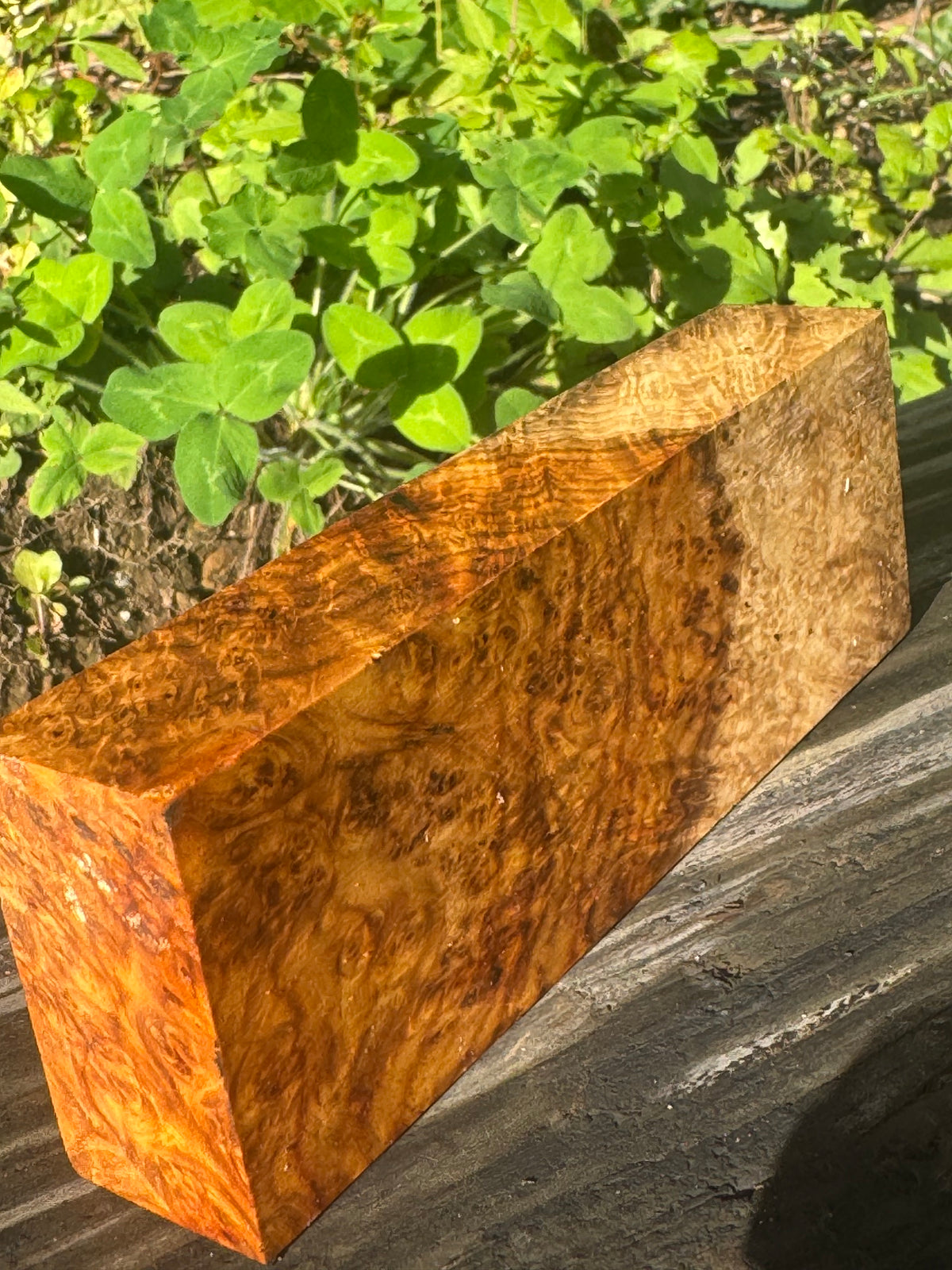AB4 Stabilized Amboyna Burl – Knife Handle, 1911 Grip & Turning Blank