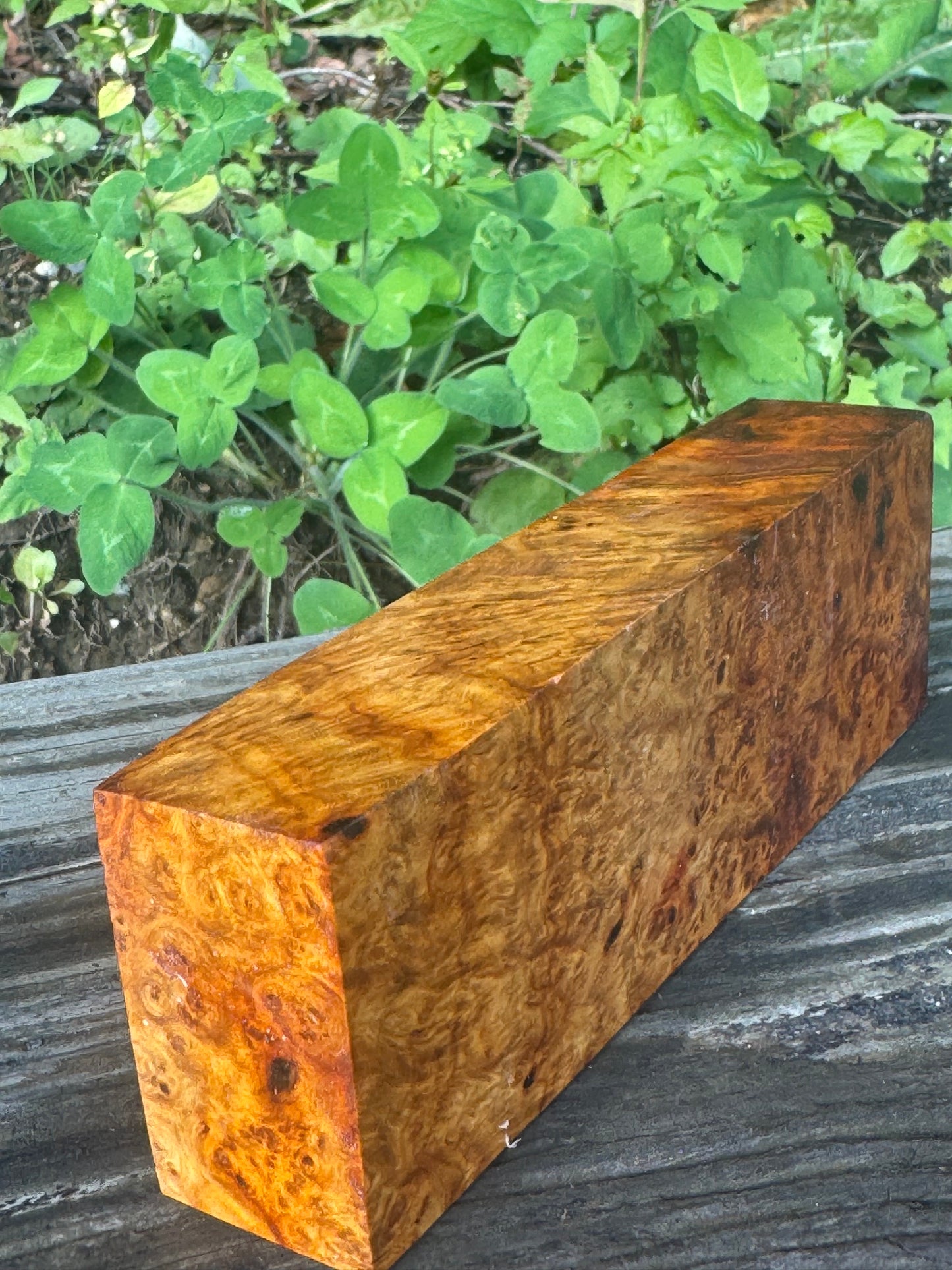 AB8 Stabilized Amboyna Burl – Knife Handle, 1911 Grip & Turning Blank