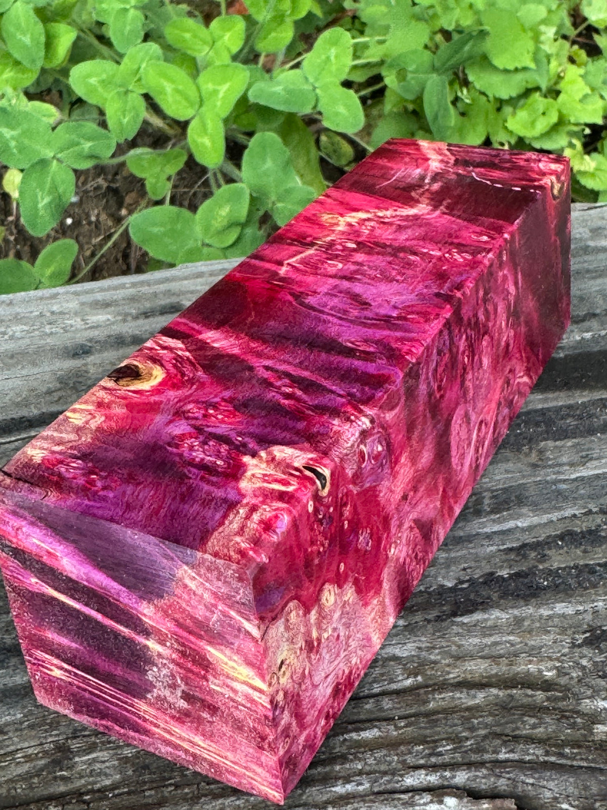BE81 Stabilized Box Elder Burl Block  Knife scales/Grips/ Game Call/Turning