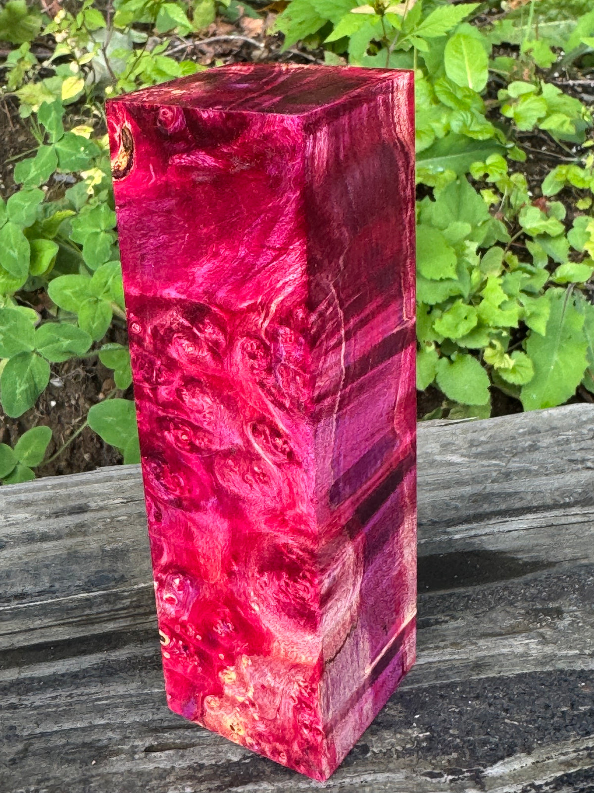 BE81 Stabilized Box Elder Burl Block  Knife scales/Grips/ Game Call/Turning