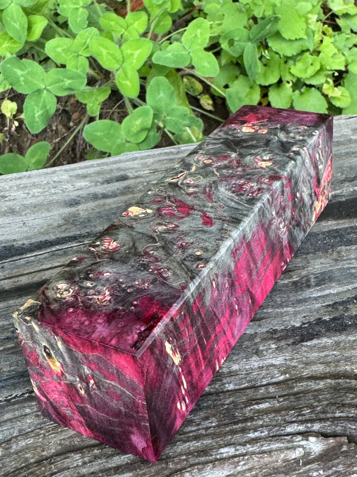 BE82 Stabilized Box Elder Burl Block  Knife scales/Grips/ Game Call/Turning