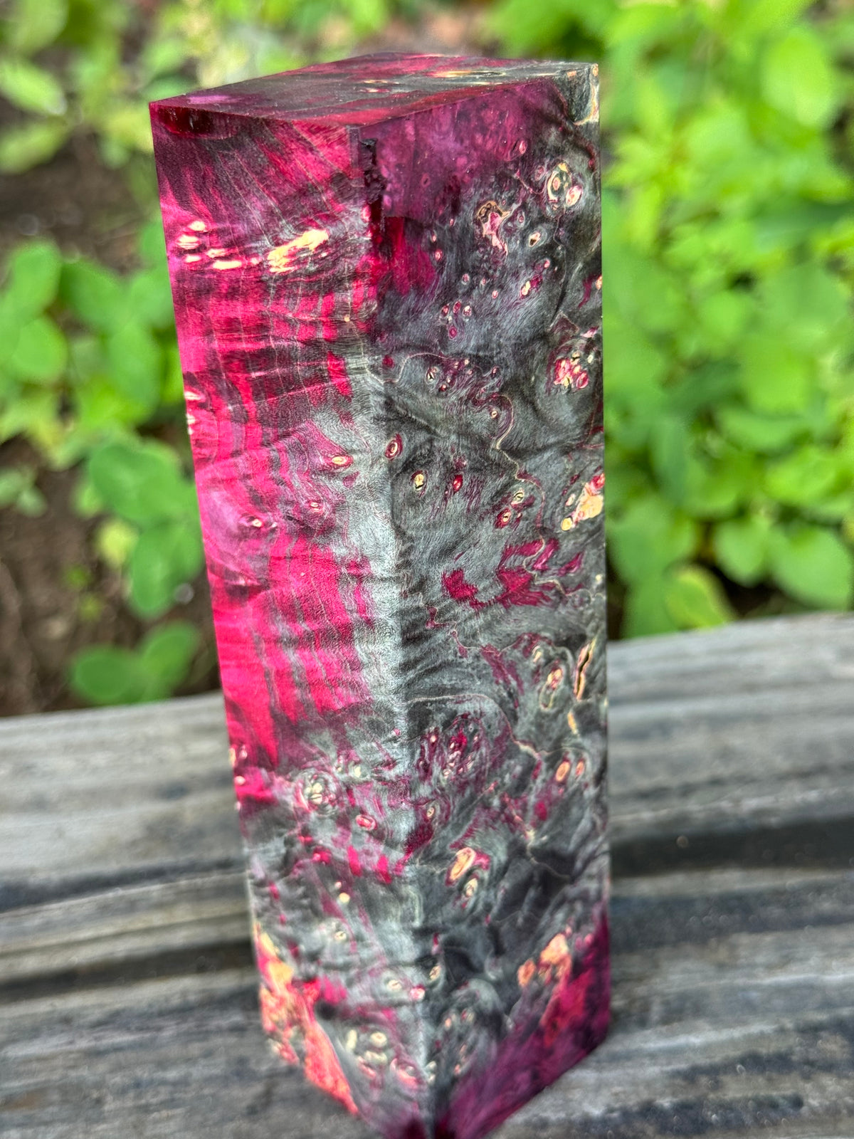 BE82 Stabilized Box Elder Burl Block  Knife scales/Grips/ Game Call/Turning