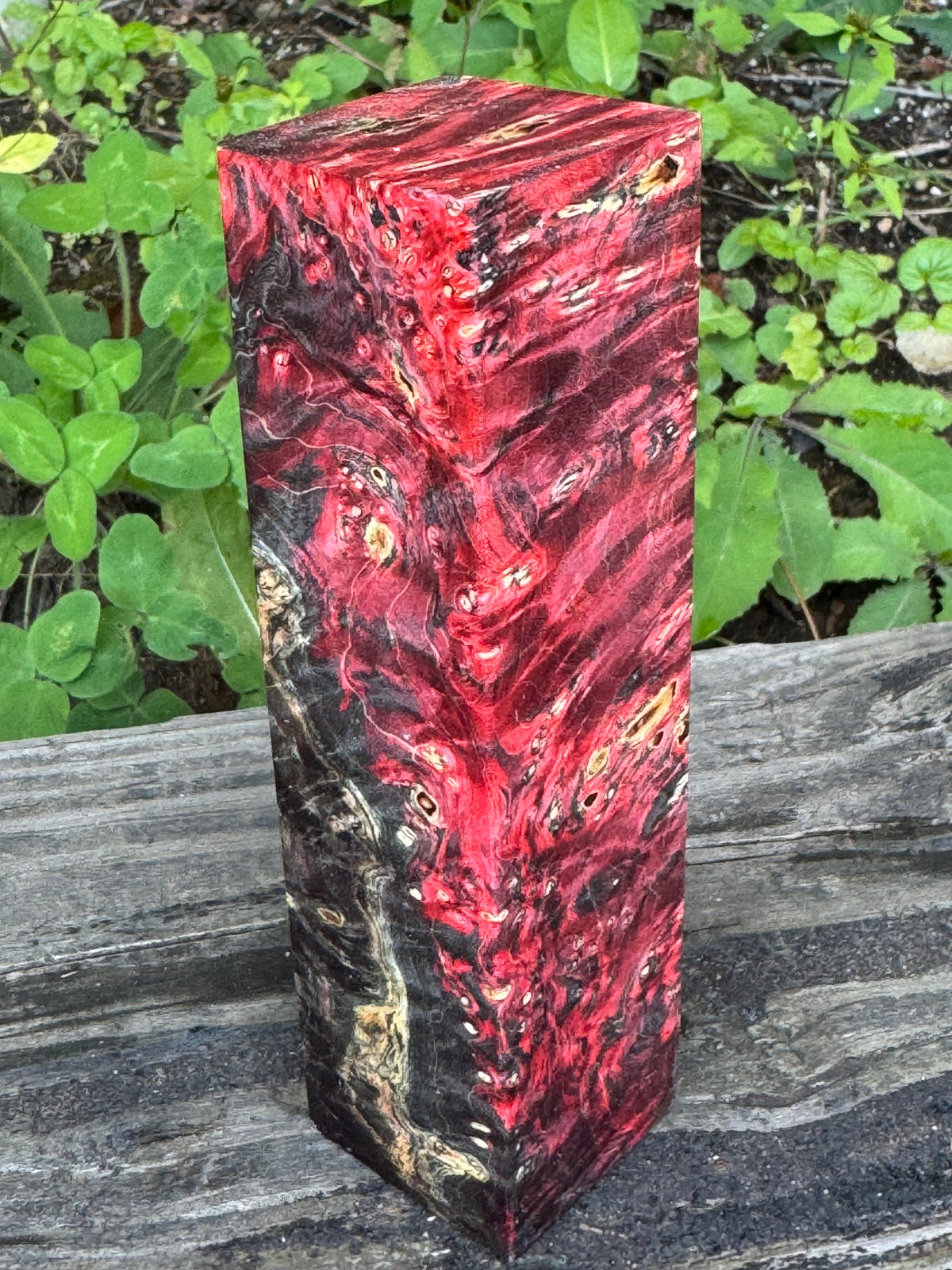 BE83 Stabilized Box Elder Burl Block  Knife scales/Grips/ Game Call/Turning