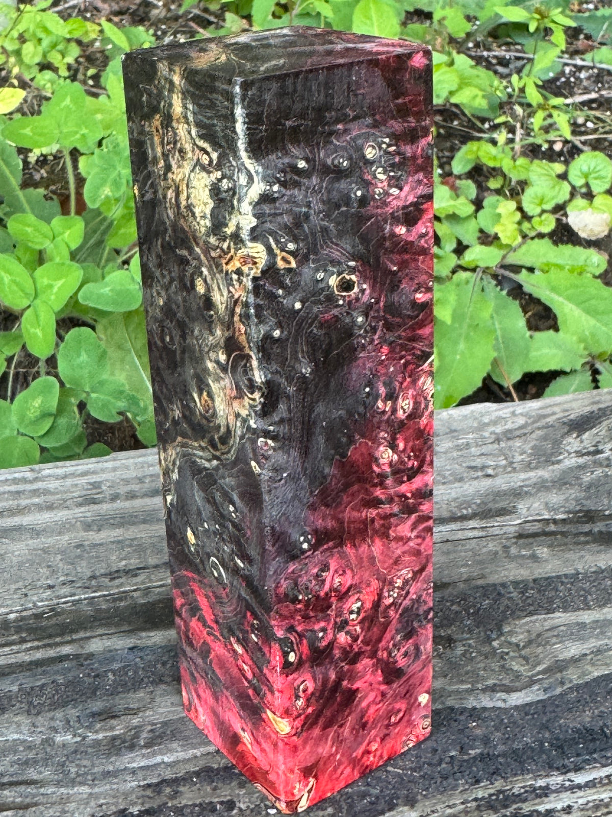 BE83 Stabilized Box Elder Burl Block  Knife scales/Grips/ Game Call/Turning
