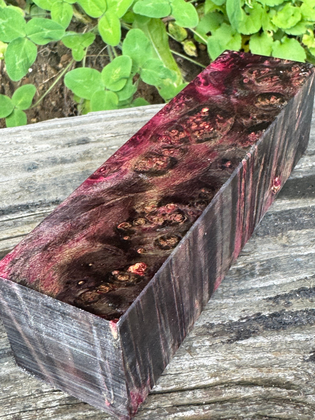 BE83 Stabilized Box Elder Burl Block  Knife scales/Grips/ Game Call/Turning
