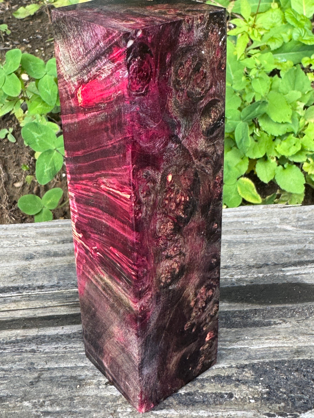 BE84 Stabilized Box Elder Burl Block  Knife scales/Grips/ Game Call/Turning