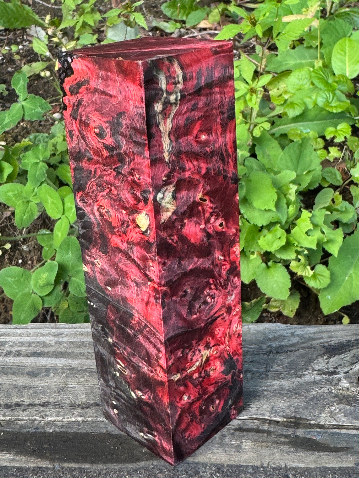 BE85 Stabilized Box Elder Burl Block  Knife scales/Grips/ Game Call/Turning