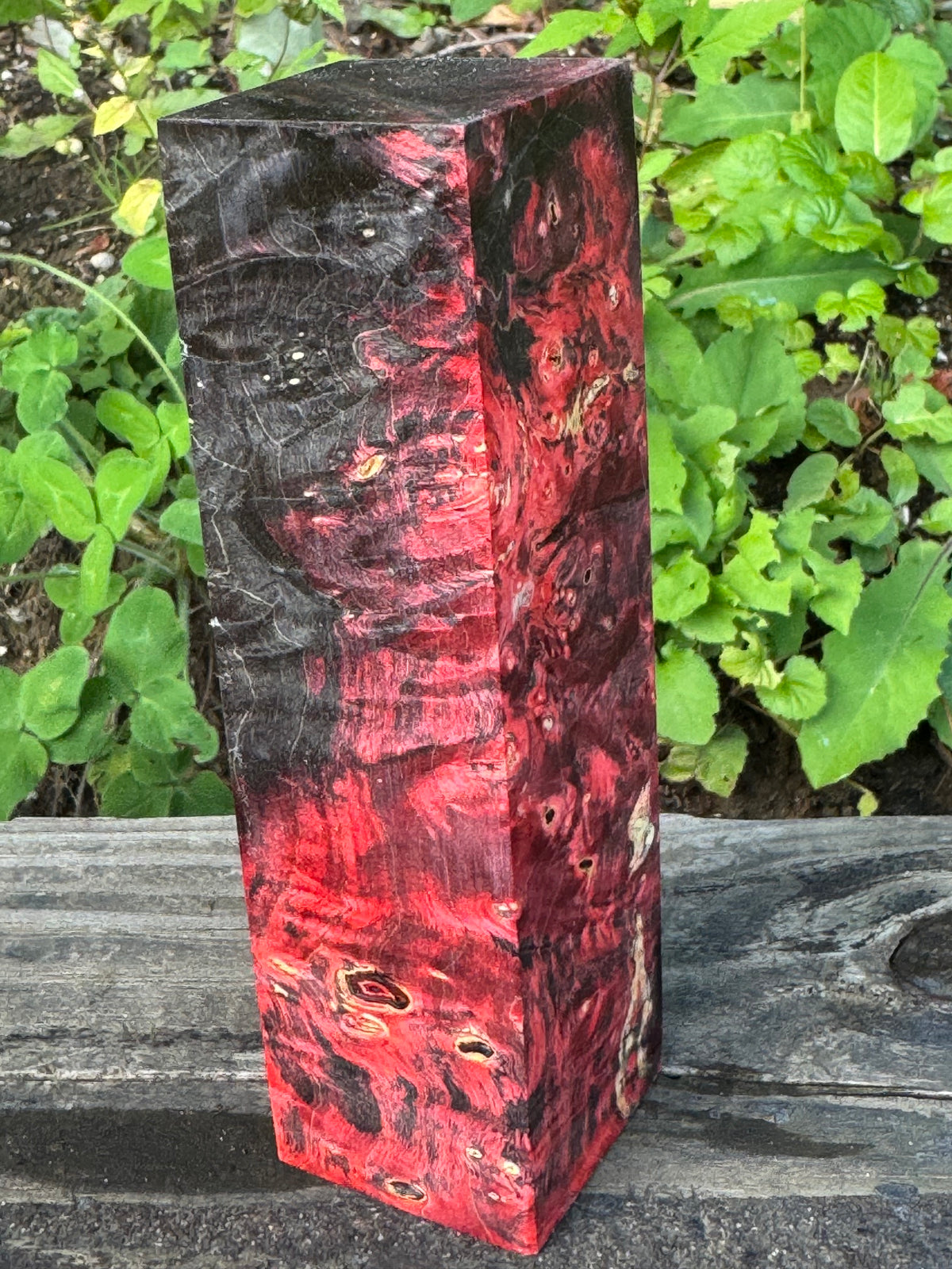 BE85 Stabilized Box Elder Burl Block  Knife scales/Grips/ Game Call/Turning
