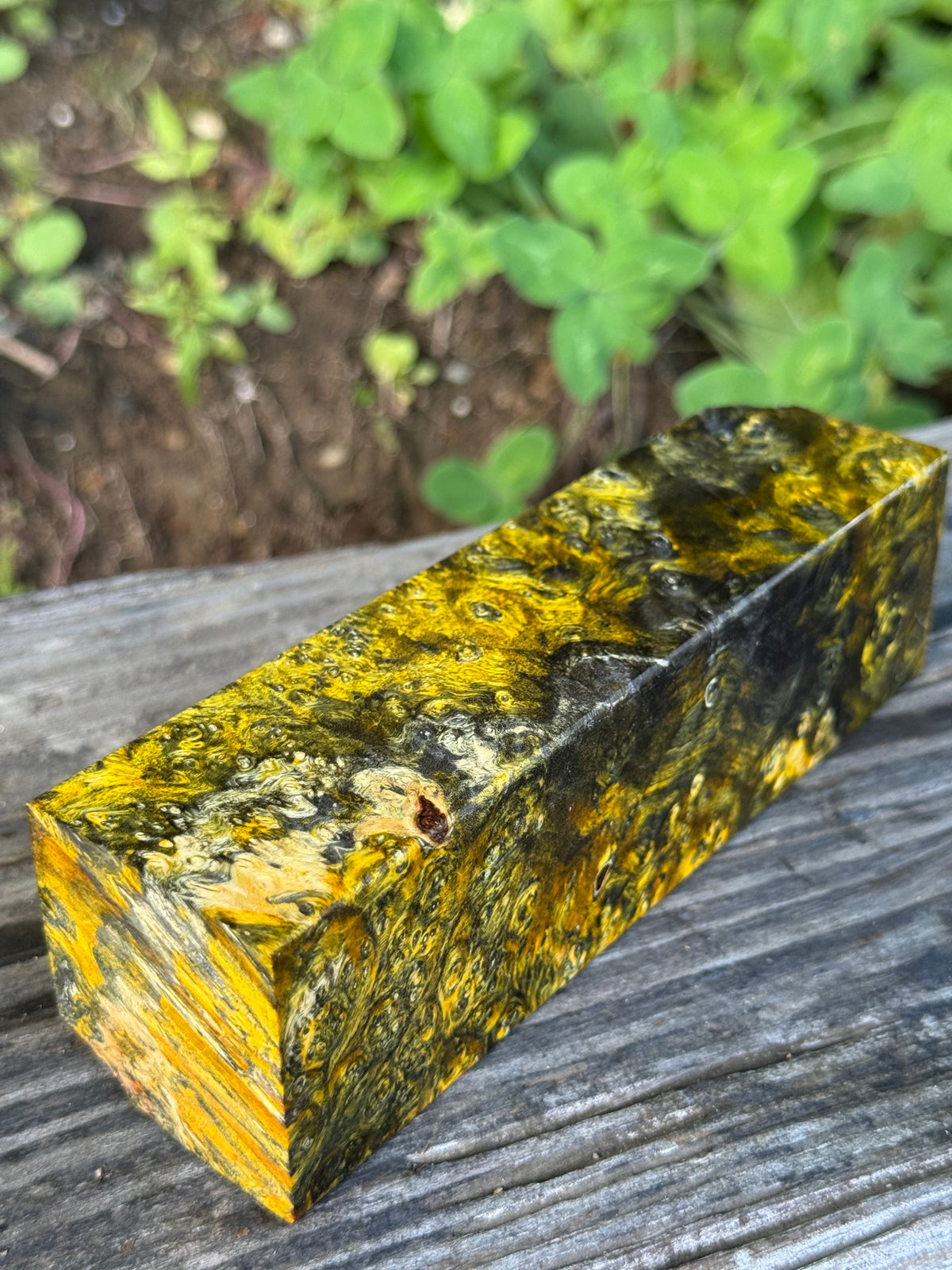 BE86 Stabilized Box Elder Burl Block  Knife scales/Grips/ Game Call/Turning