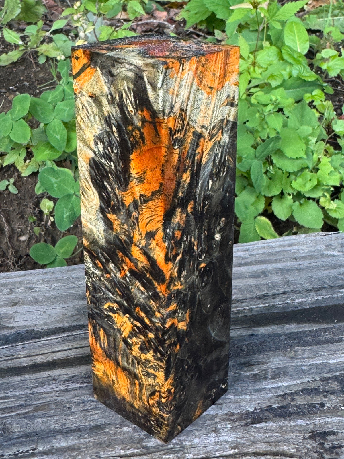 BE89 Stabilized Box Elder Burl Block  Knife scales/Grips/ Game Call/Turning