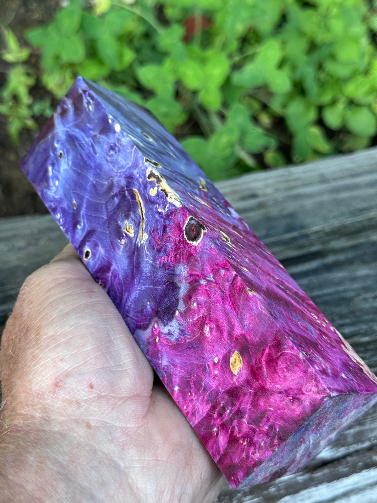 BE90 Stabilized Box Elder Burl Block  Knife scales/Grips/ Game Call/Turning