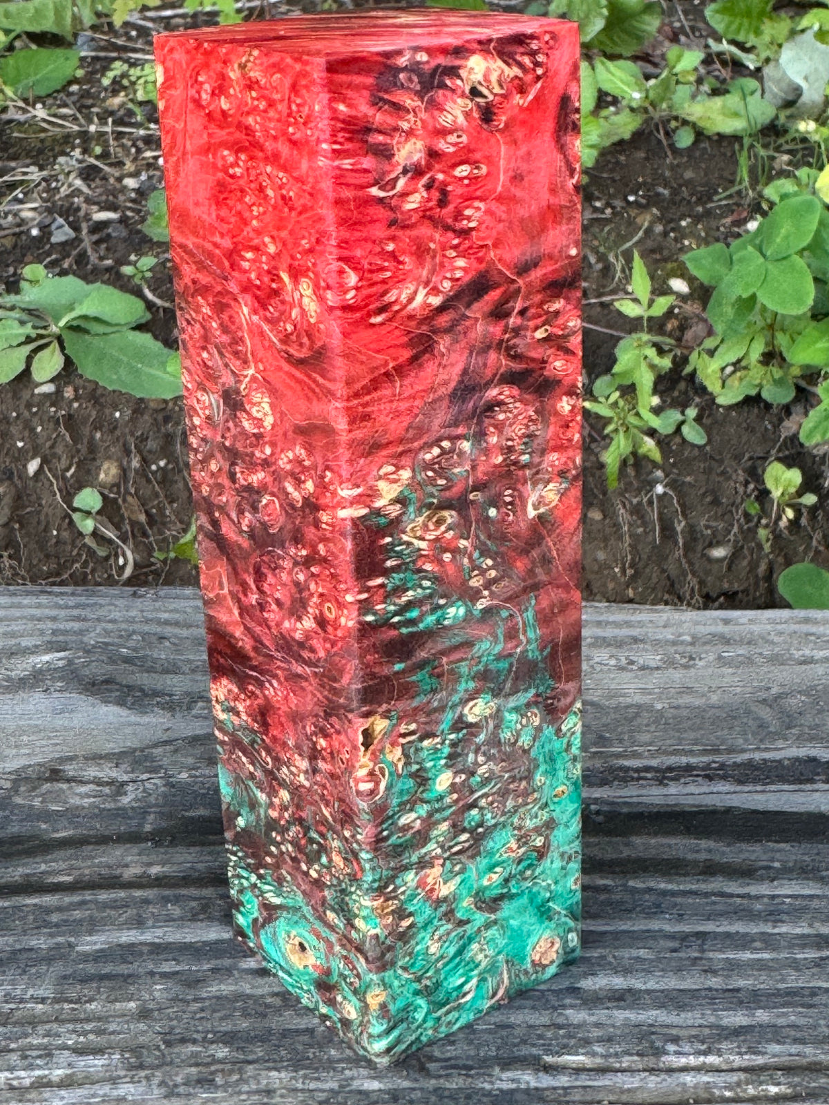 BE91 Stabilized Box Elder Burl Block  Knife scales/Grips/ Game Call/Turning