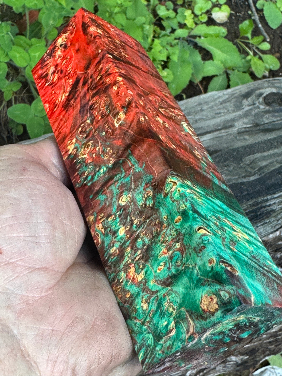BE91 Stabilized Box Elder Burl Block  Knife scales/Grips/ Game Call/Turning