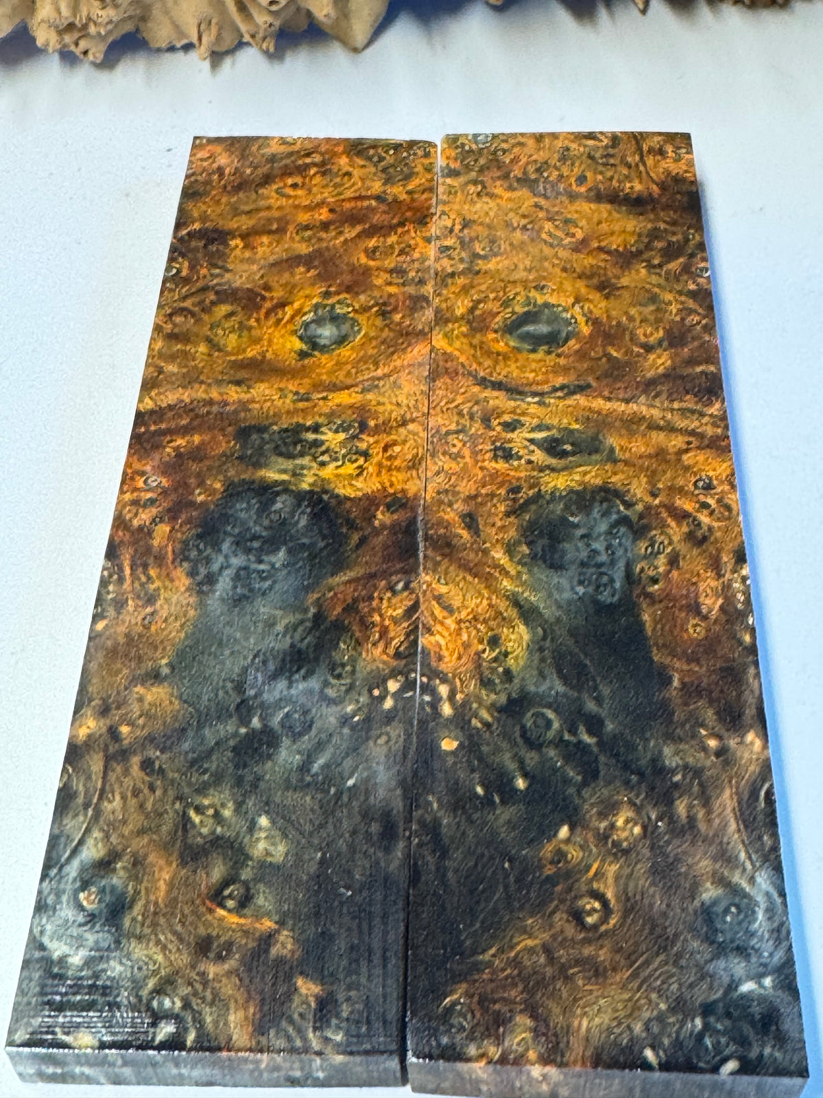 Stabilized Box Elder Burl Knife Scales / 1911 Grips BE24