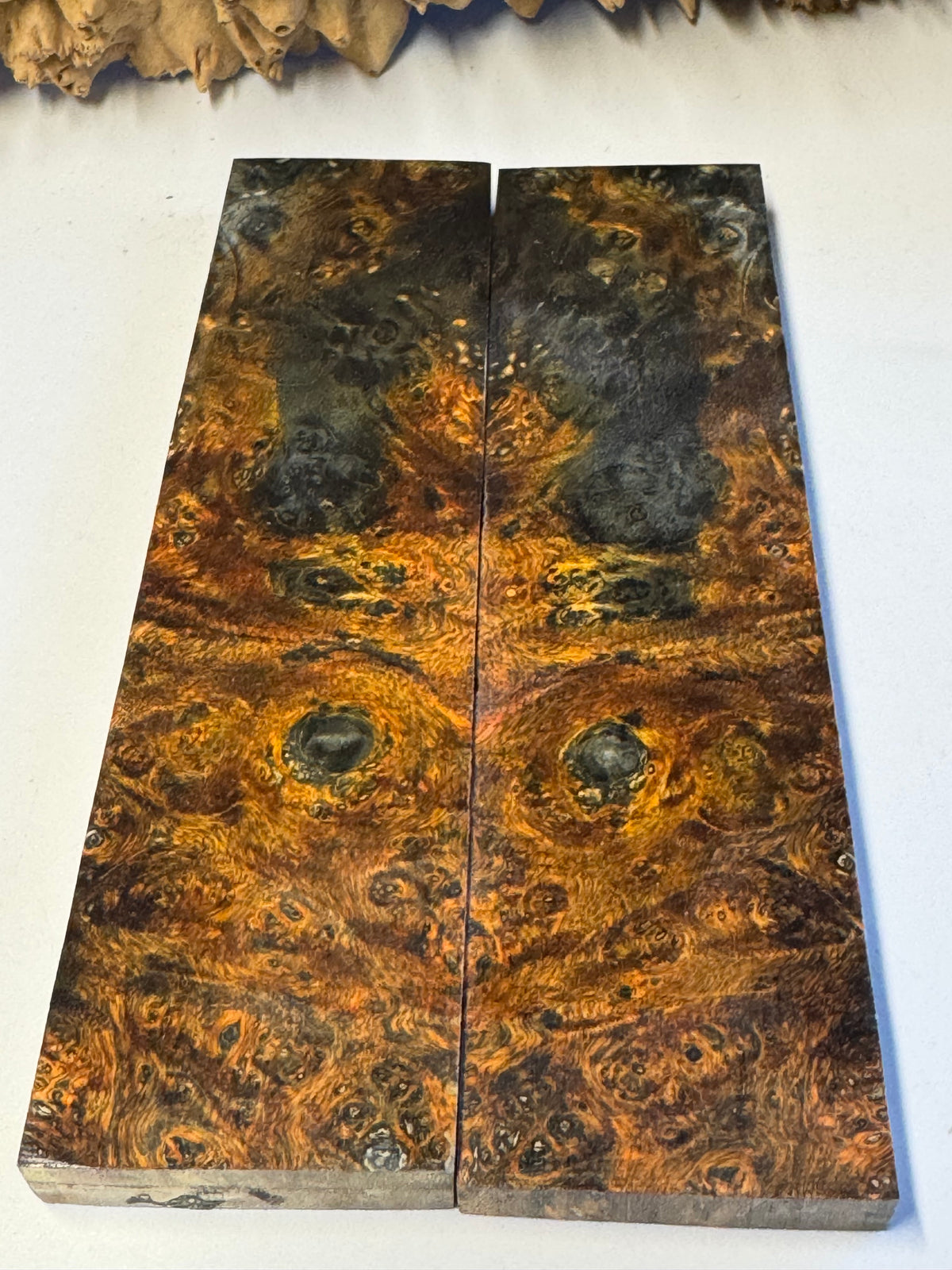 Stabilized Box Elder Burl Knife Scales / 1911 Grips BE24