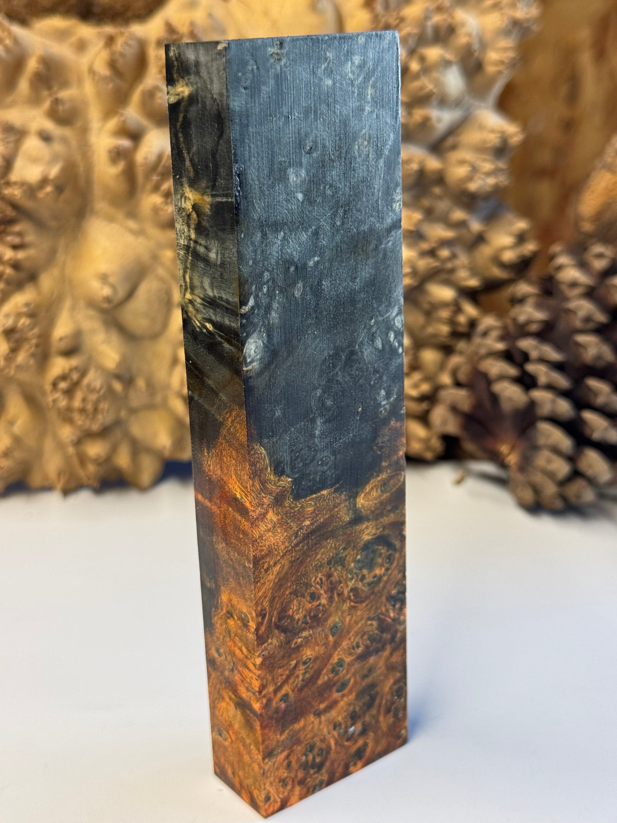 Stabilized Box Elder Burl Knife Block 1911 Grips Handle Material BE32