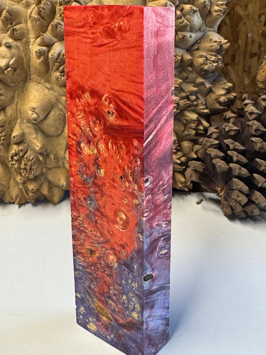 Stabilized Box Elder Burl Knife Block 1911 Grips Handle Material BE33