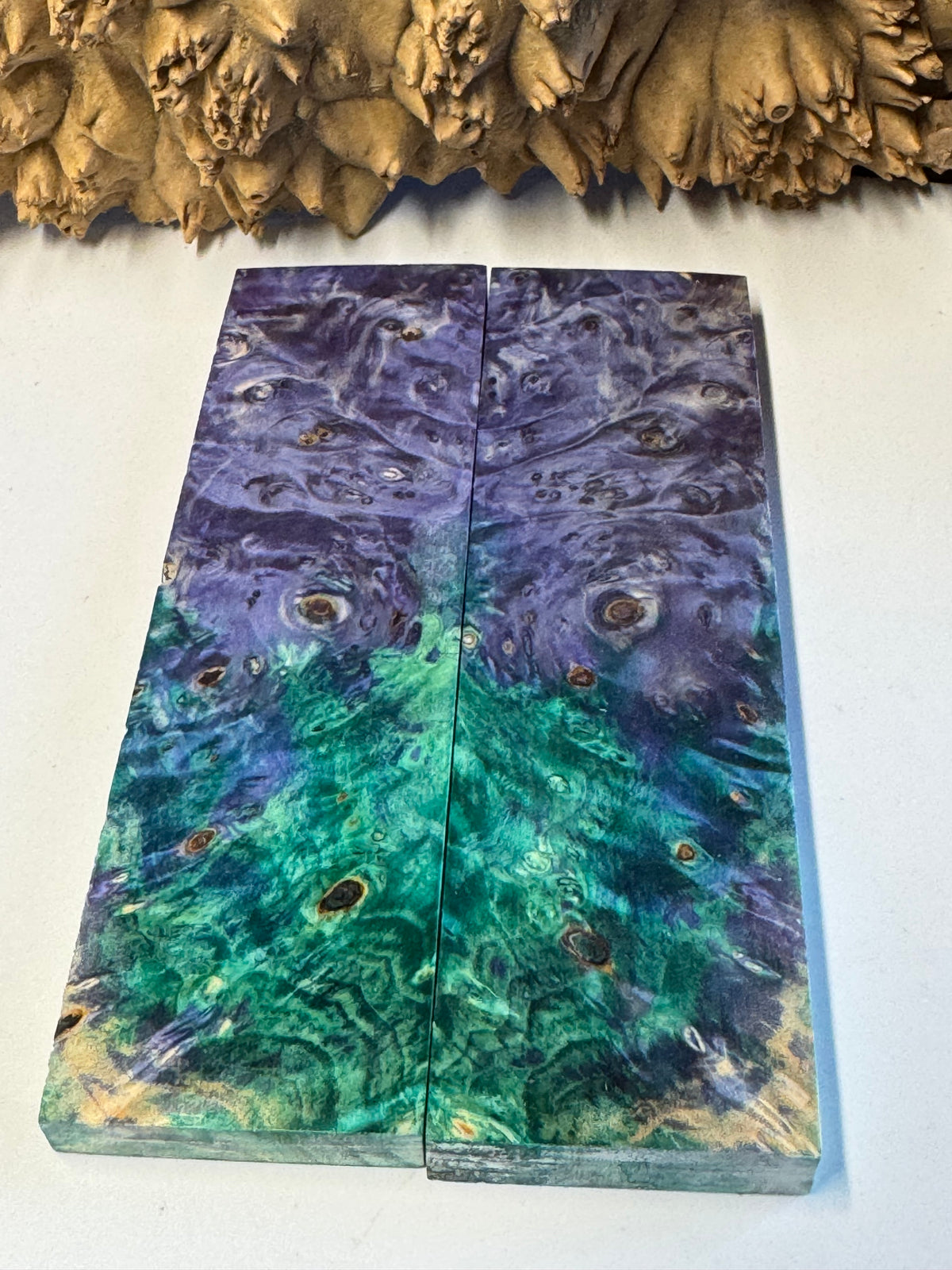 Stabilized Box Elder Burl Knife Scales / 1911 Grips BE29